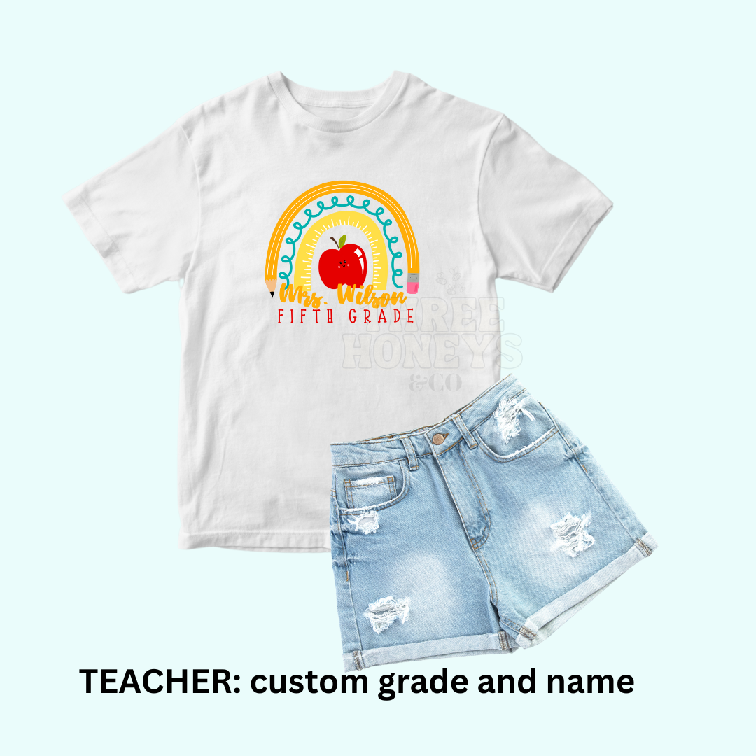 TEACHER - Rainbow (MADE TO ORDER!)