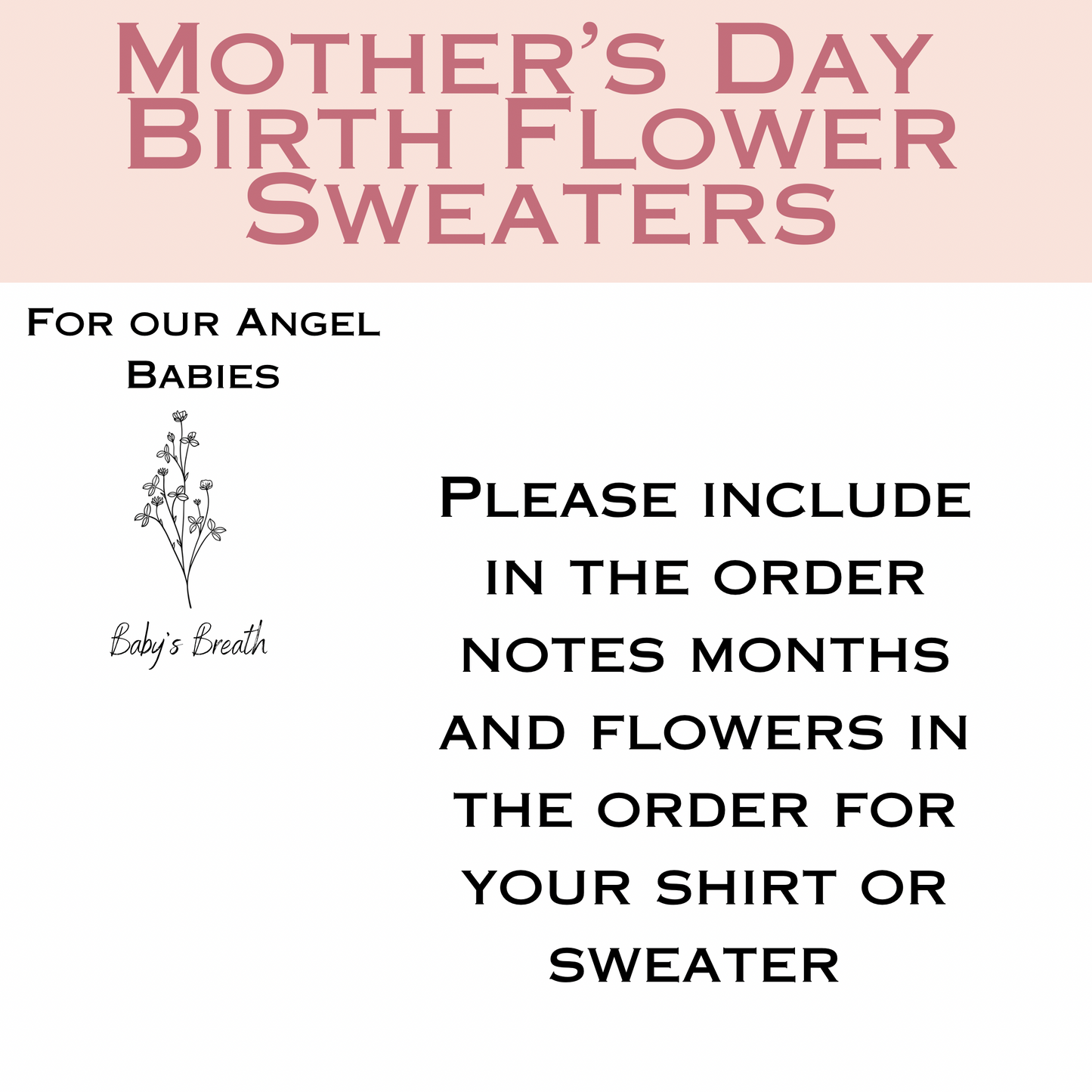SHIRTS - Mothers Day Birth Flower - (MADE TO ORDER)