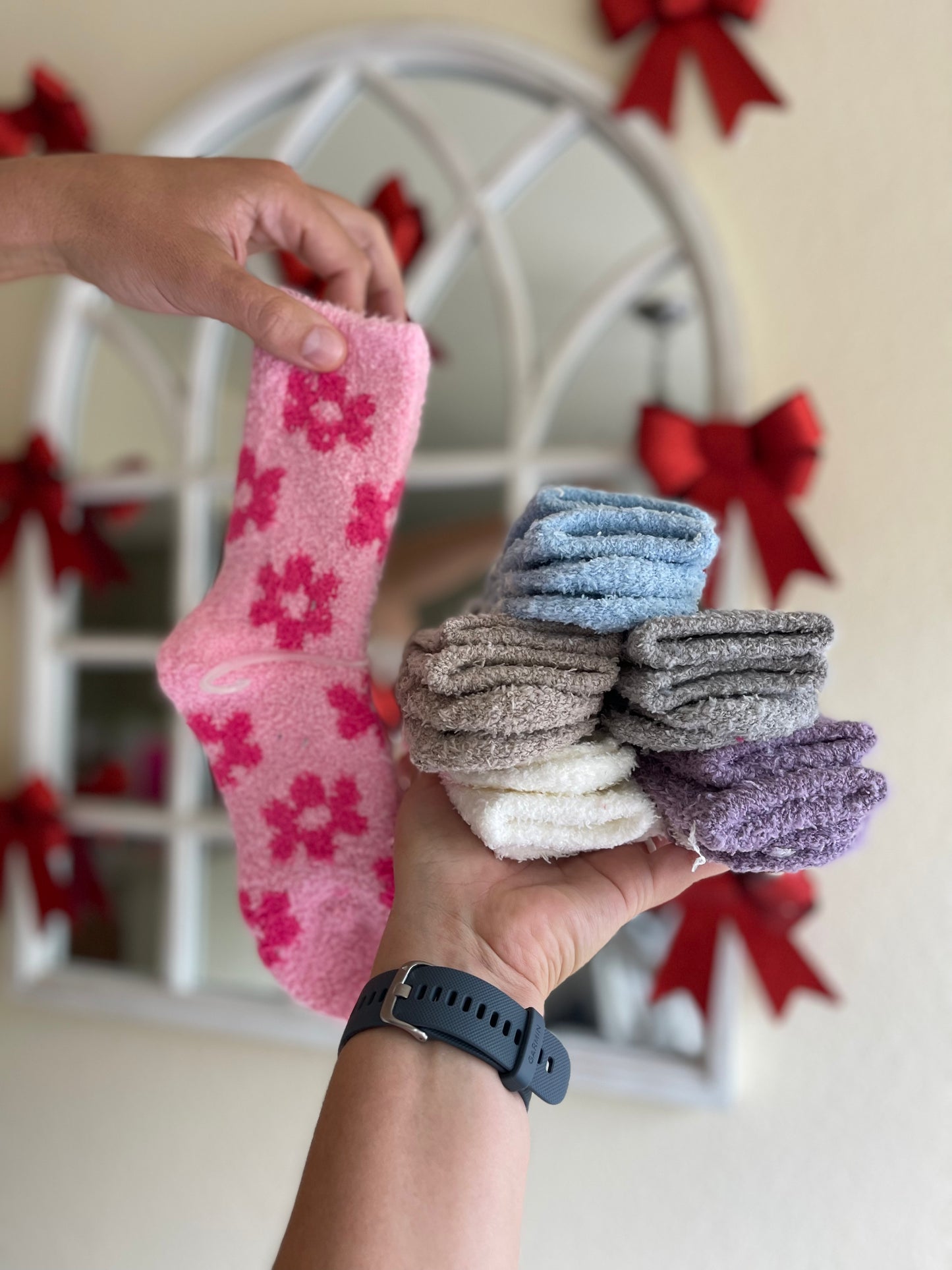 Cozy Adult Socks - Floral