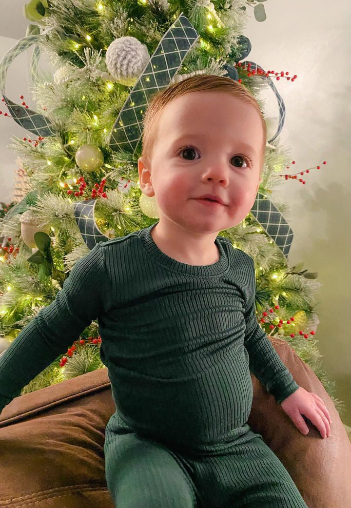 Ribbed Long Sleeve Jammies - Jolly