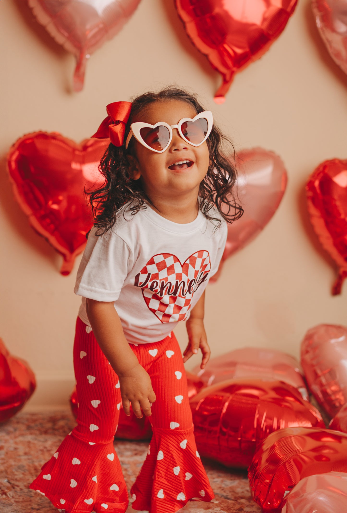 Retro Heart Sunnies - MAMA & MINI - Cream
