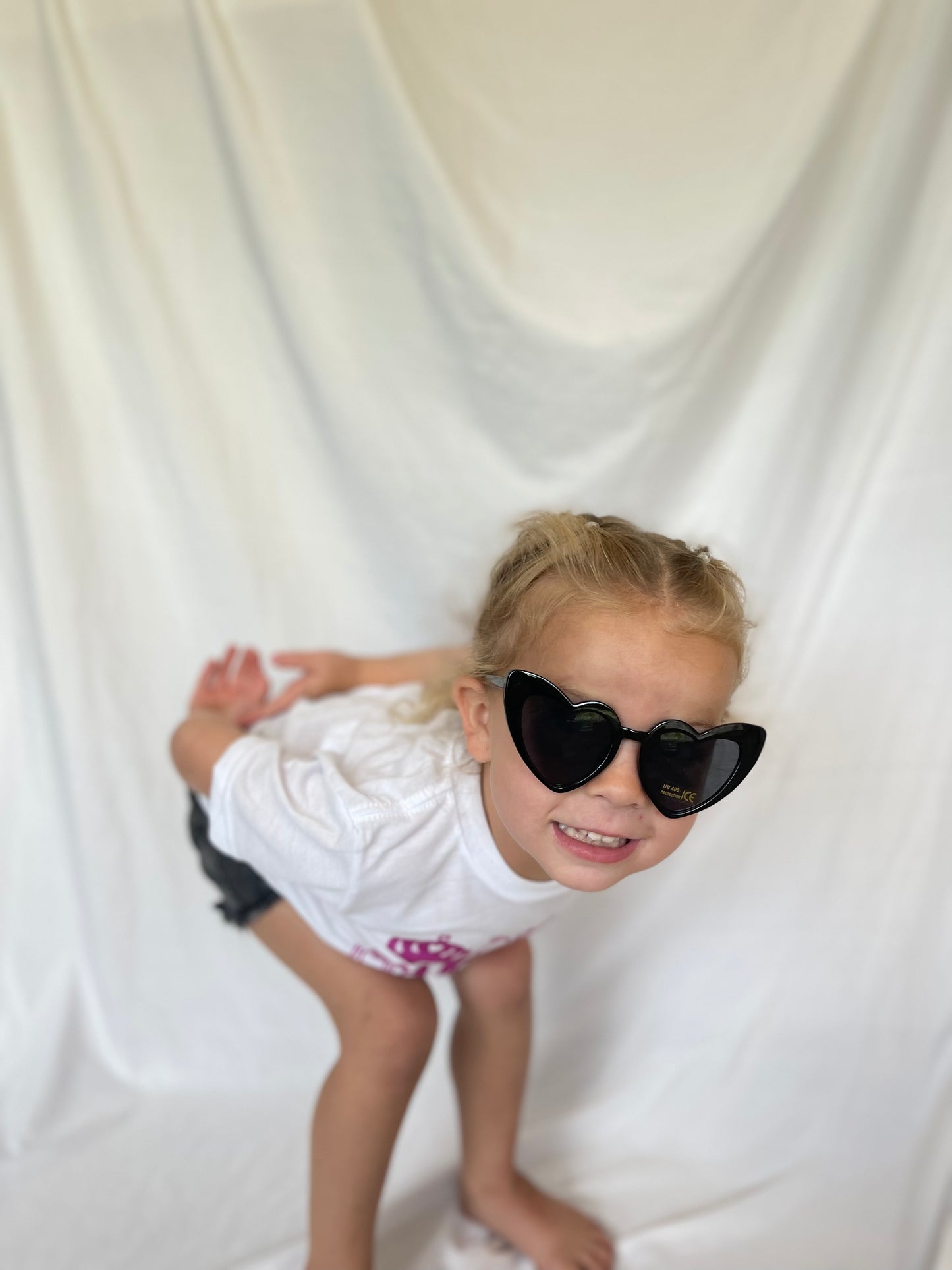 Retro Heart Sunnies - MAMA & MINI - Black