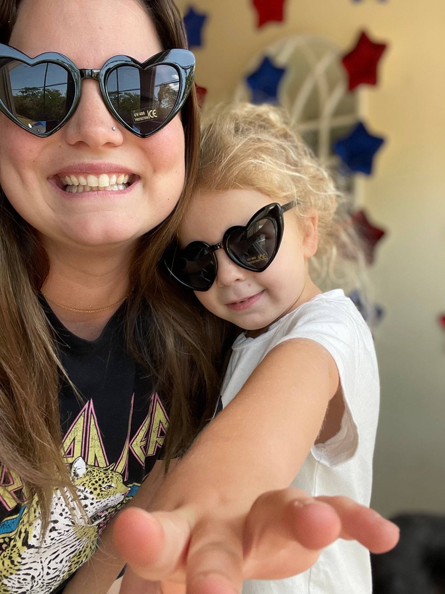 Retro Heart Sunnies - MAMA & MINI - Black
