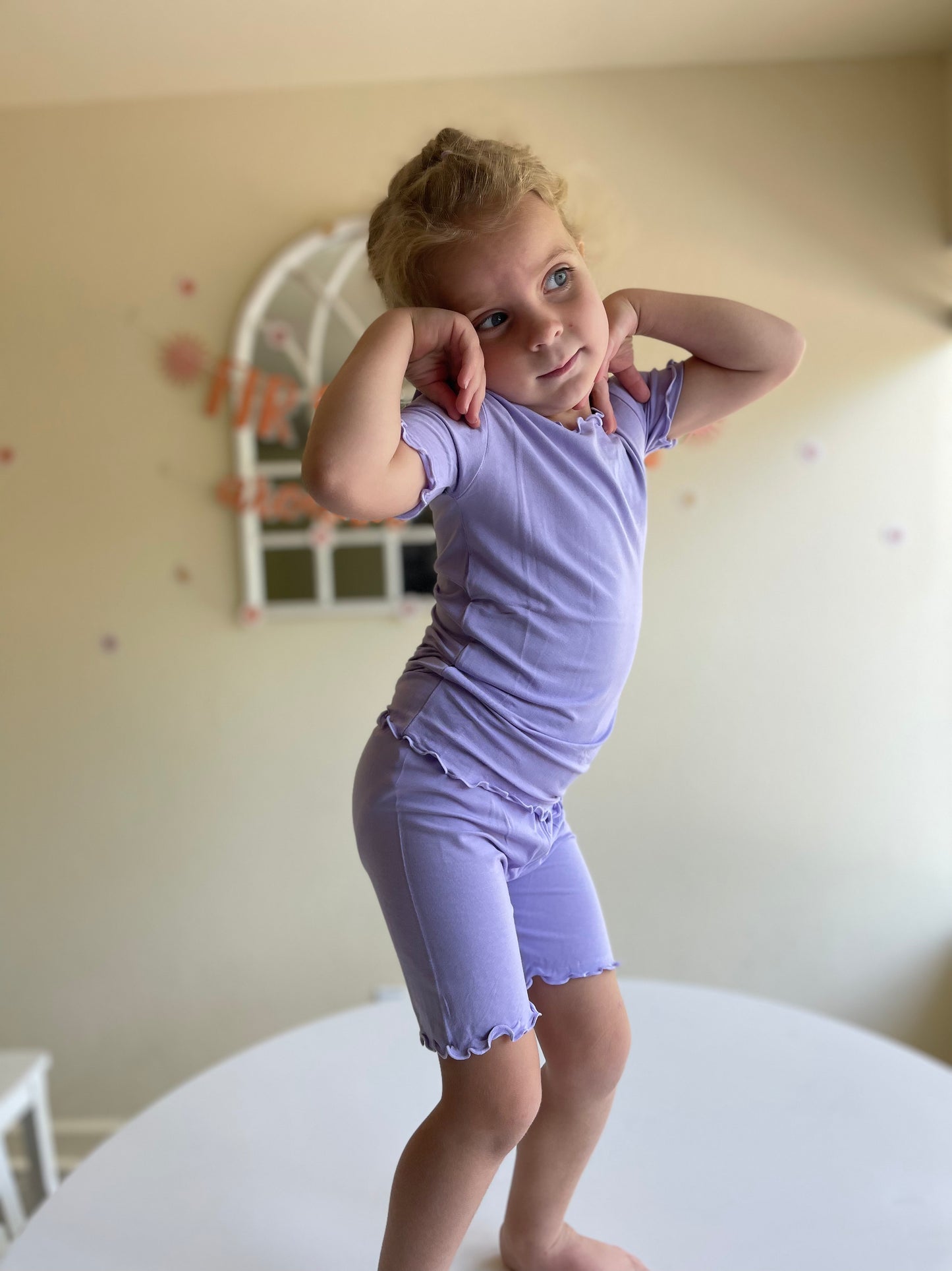 Neon Shorty Jammies - Purple