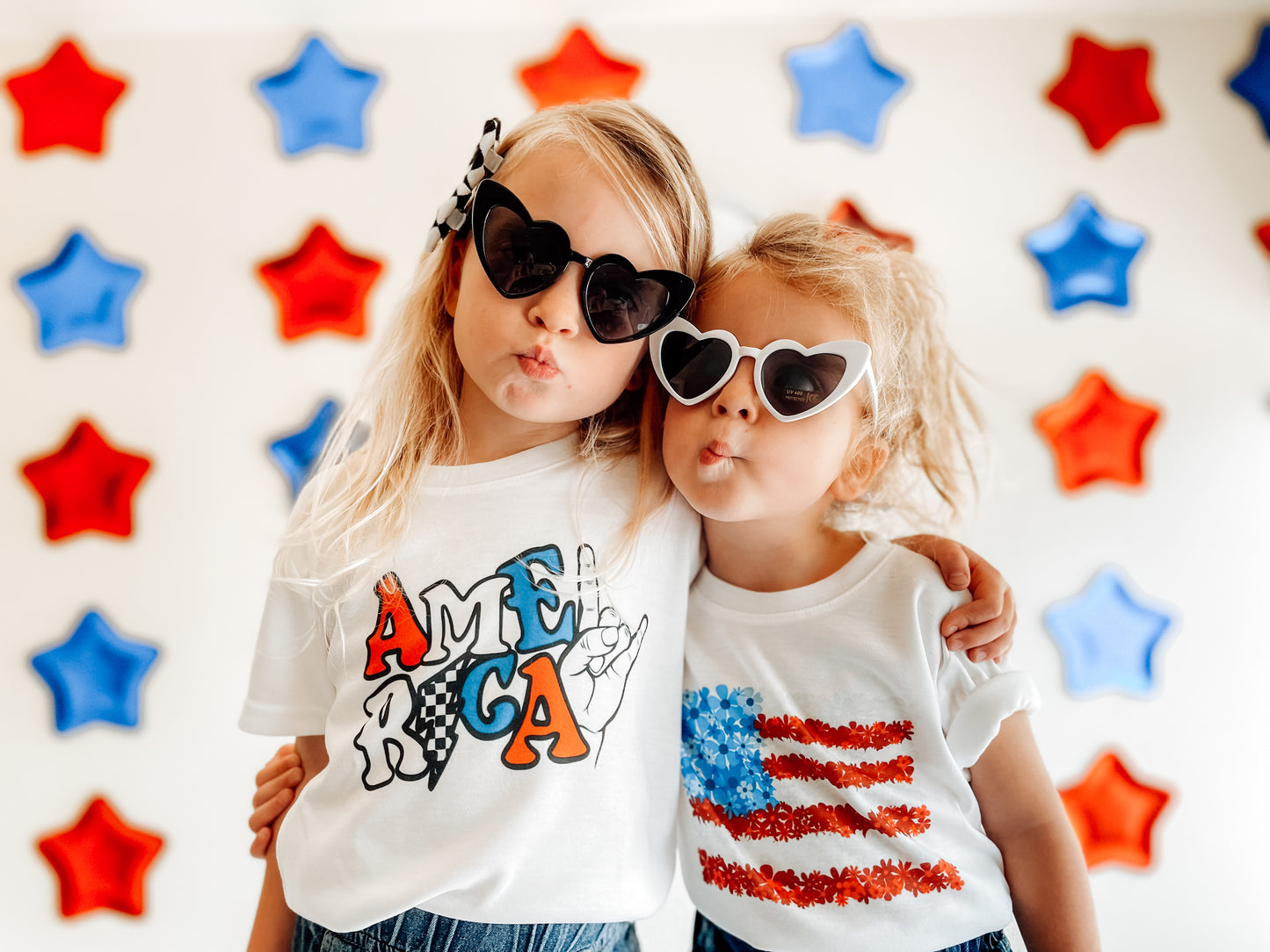 Retro Heart Sunnies - MAMA & MINI - White