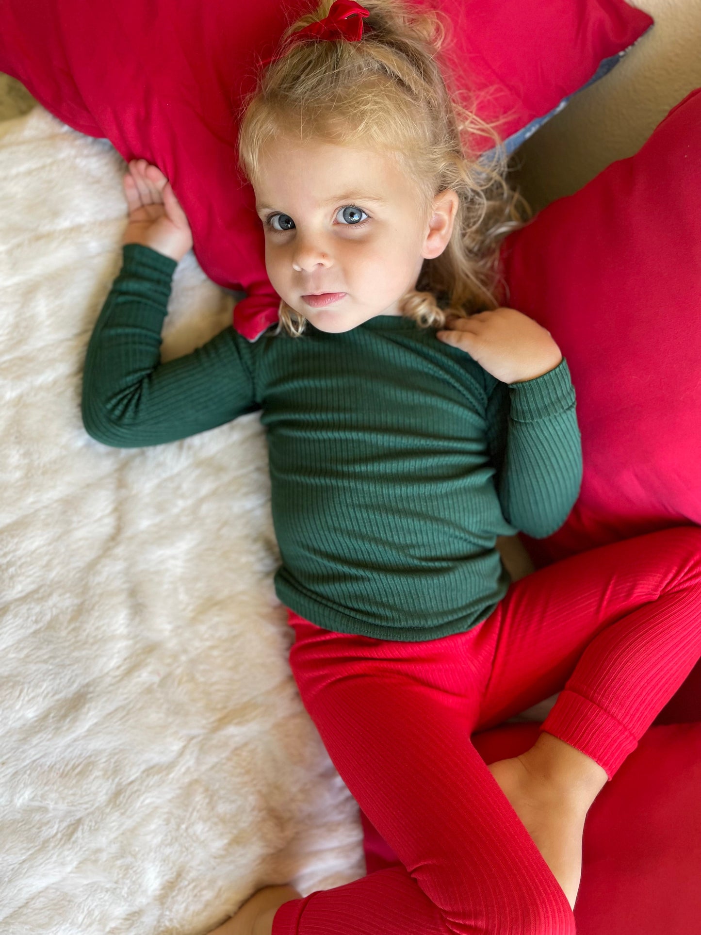 Ribbed Long Sleeve Jammies - Jolly