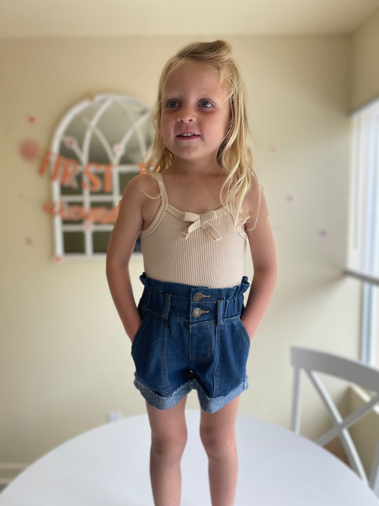 PaperBag Shorts - dark wash