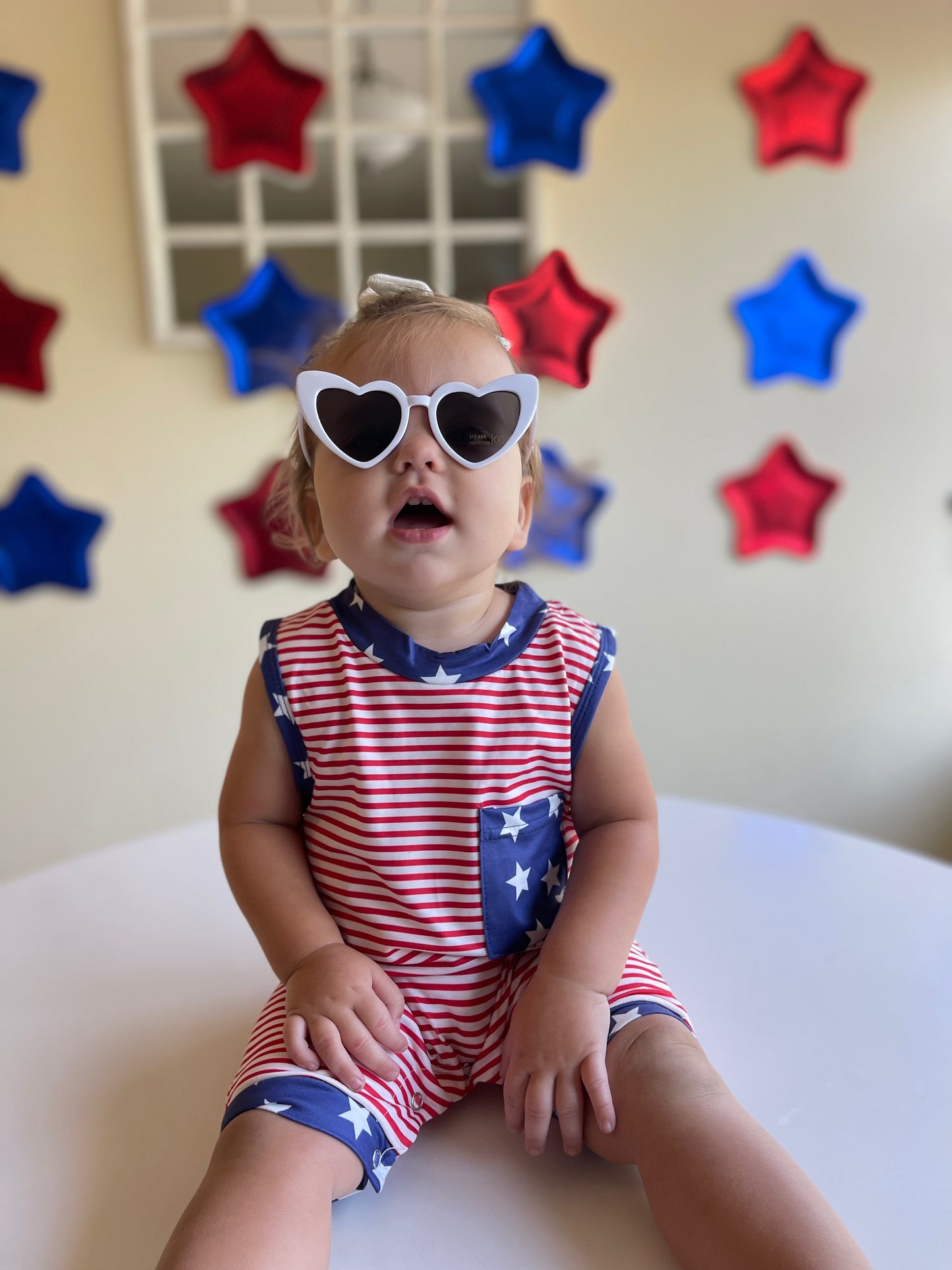 Red White & Boom Romper