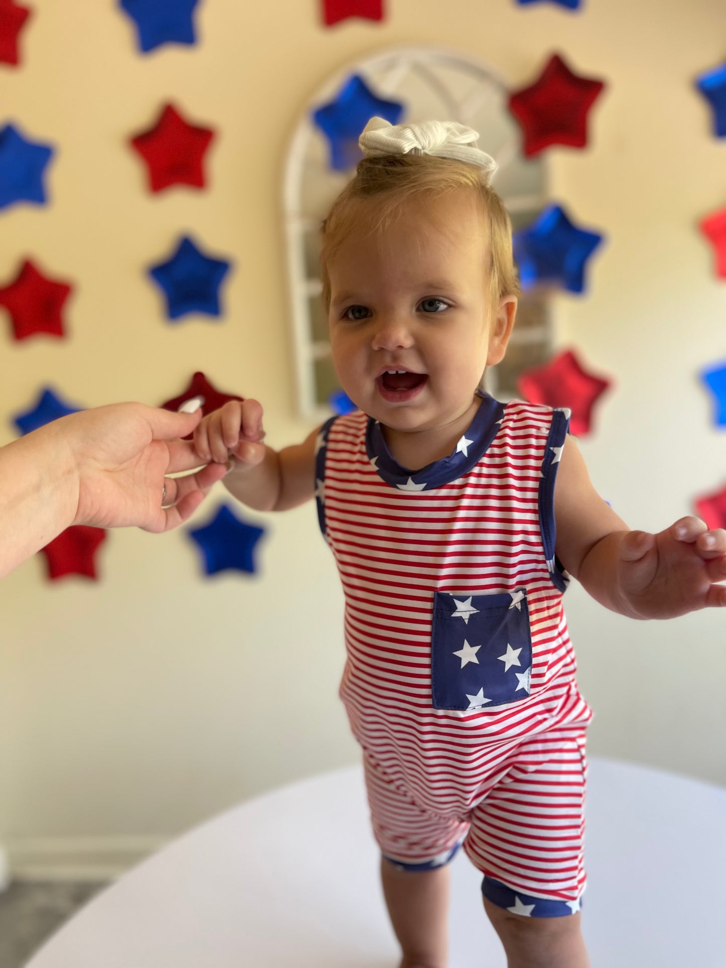 Red White & Boom Romper