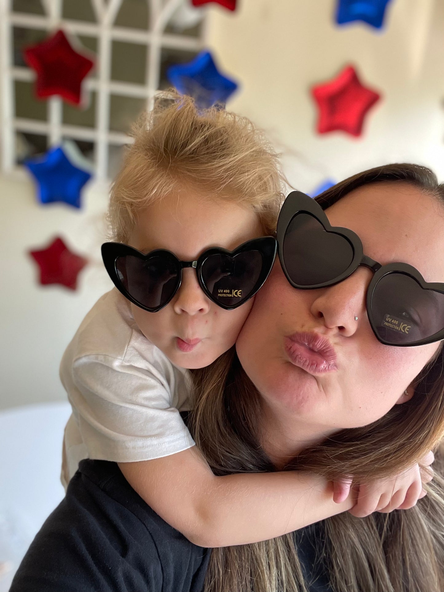 Retro Heart Sunnies - MAMA & MINI - Black