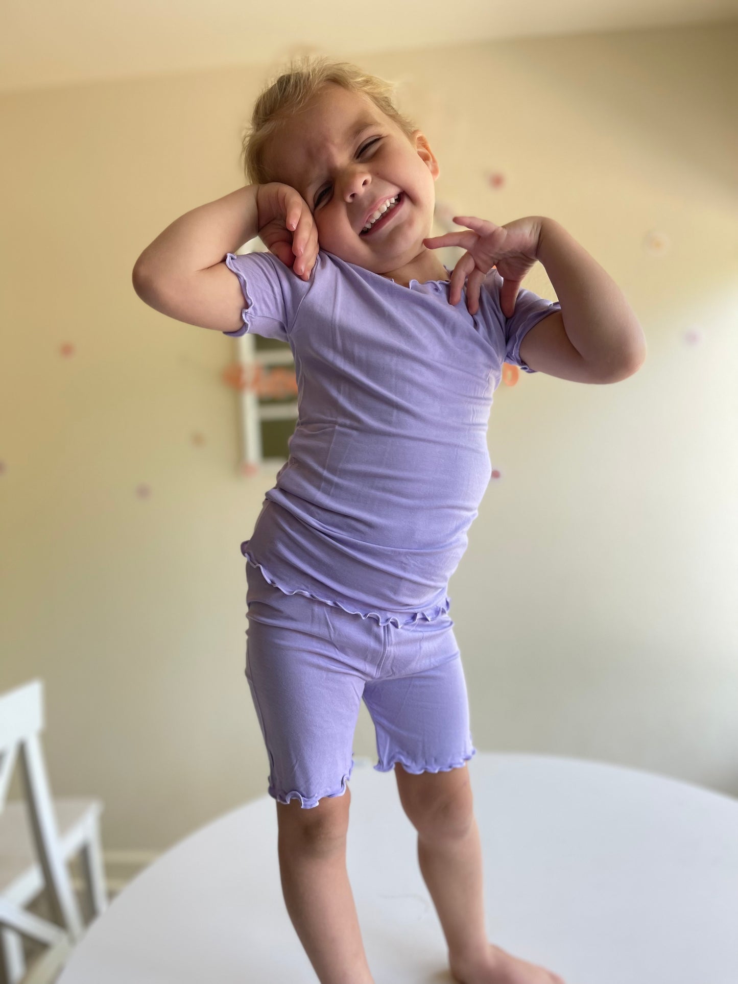 Neon Shorty Jammies - Purple