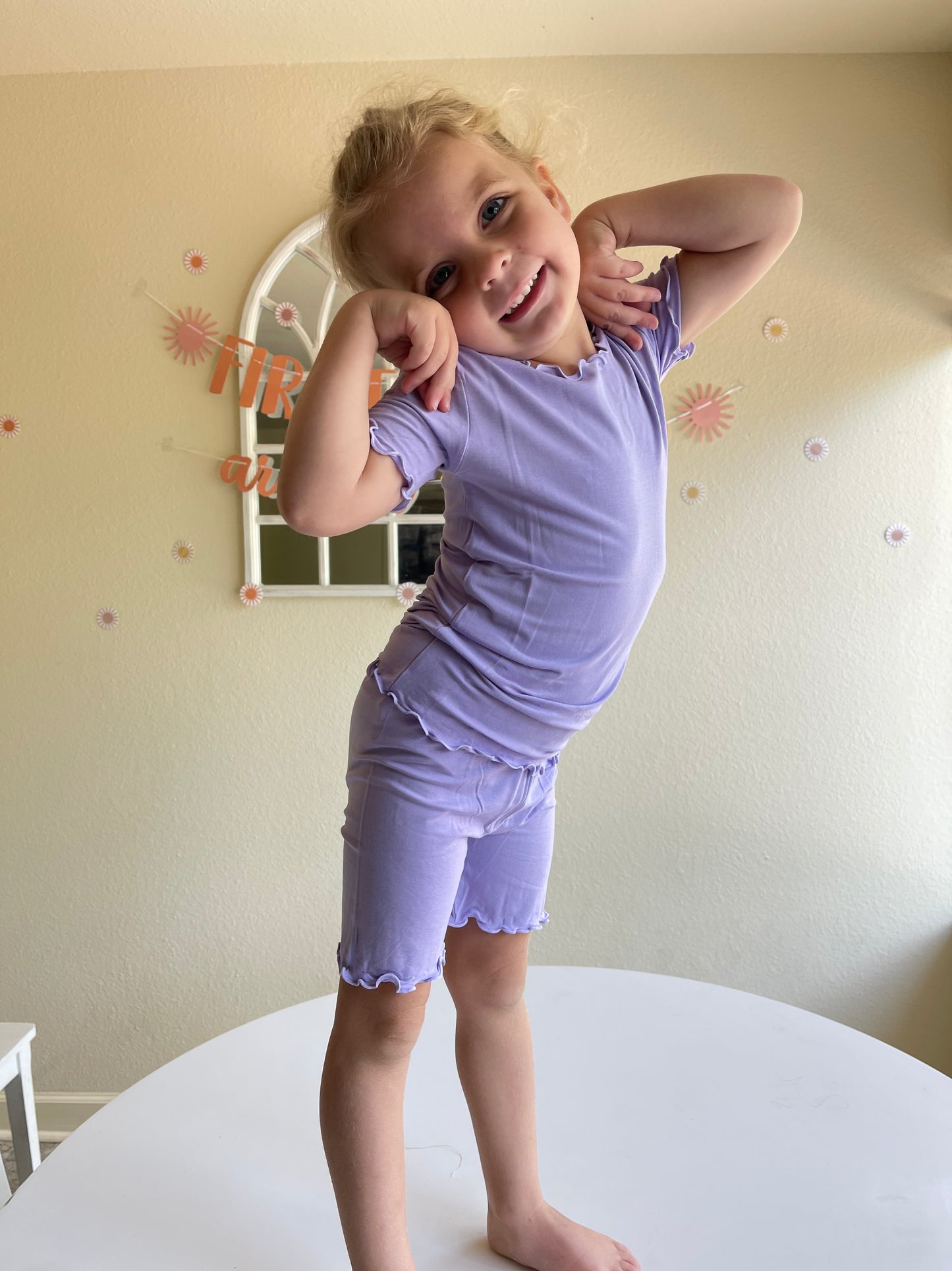 Neon Shorty Jammies - Purple