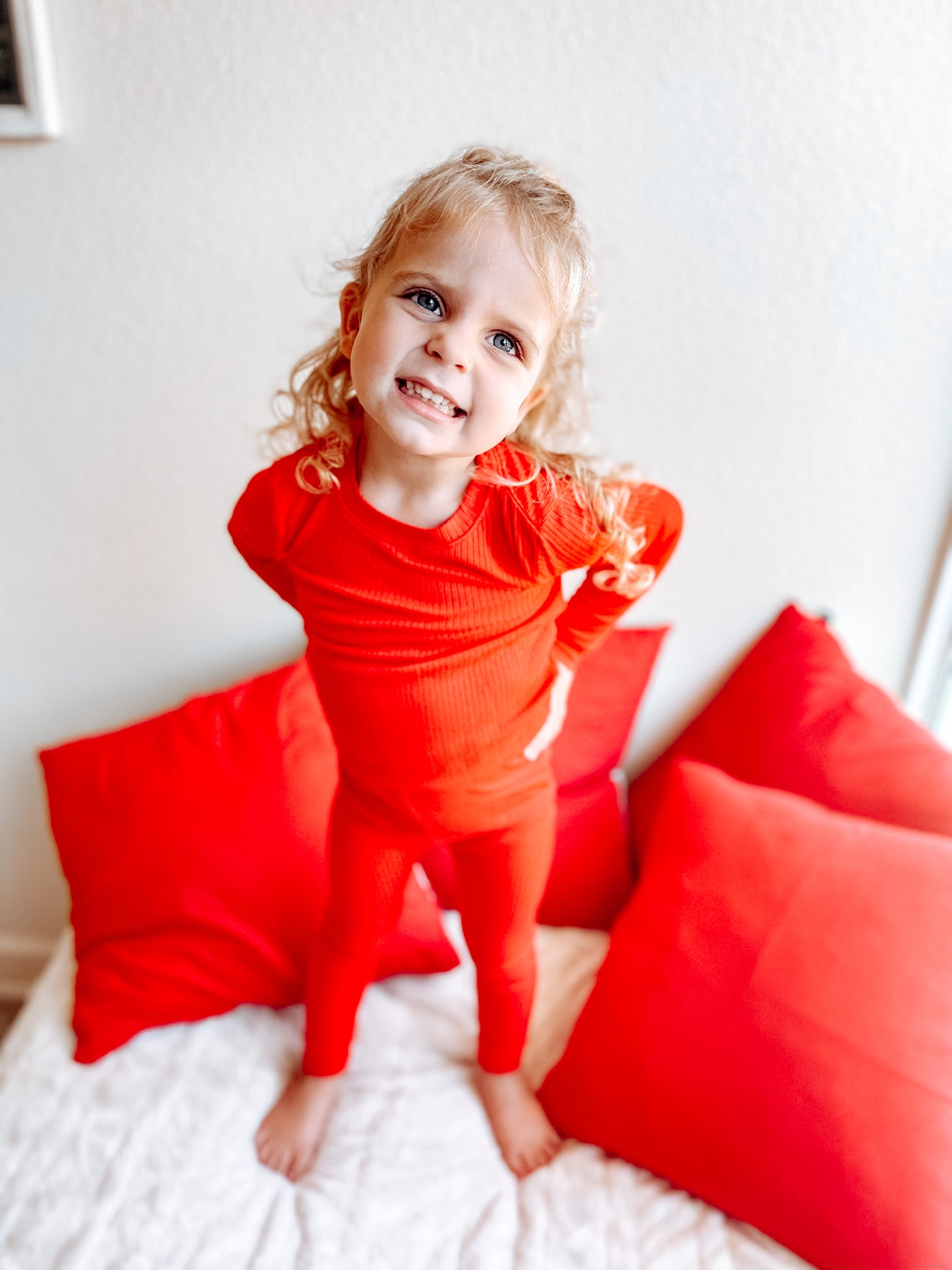 Ribbed Long Sleeve Jammies - Holly