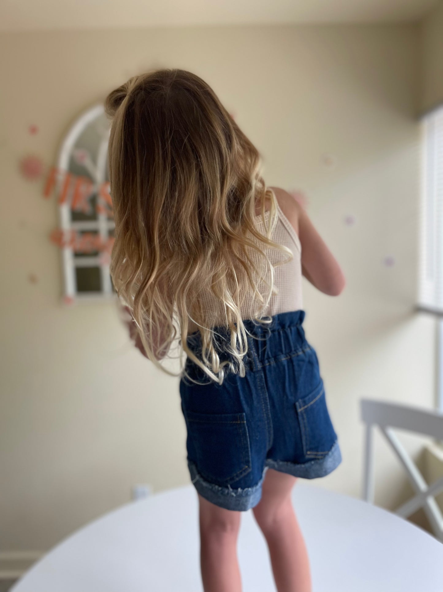 PaperBag Shorts - dark wash