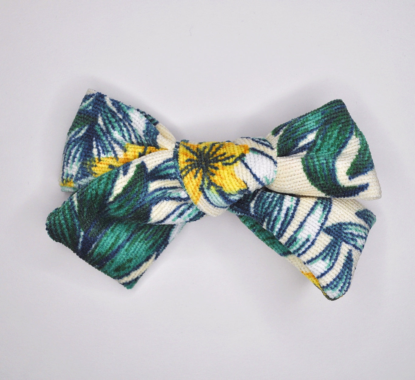 Floral Corduroy Bows - 3 Colors