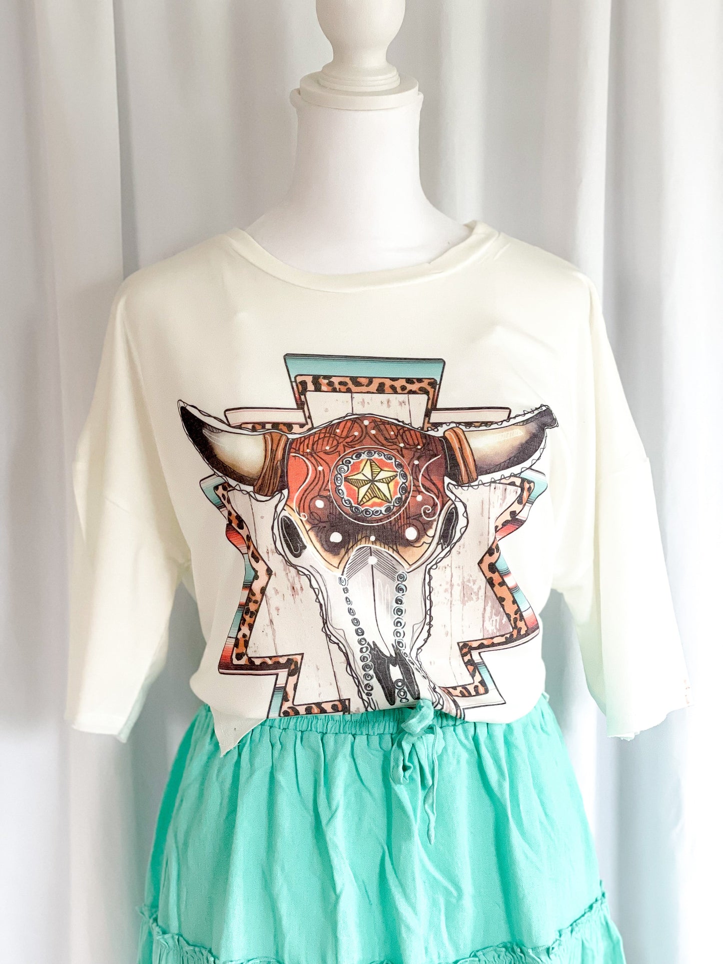 Boho Long Horn Top
