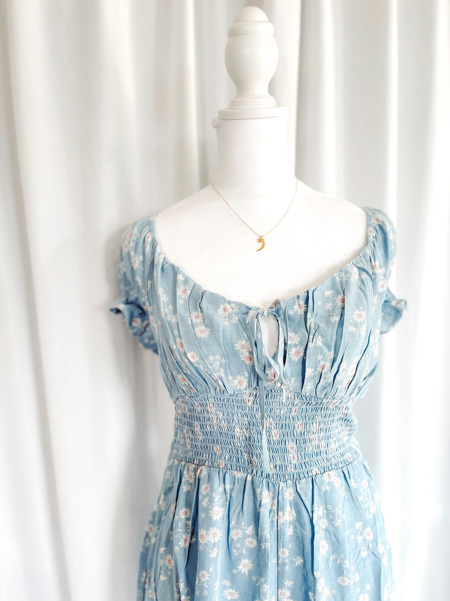 Sky Blue Floral Romper