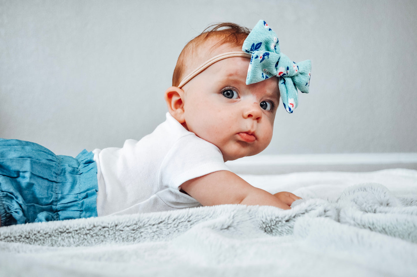 Floral Corduroy Bows - 3 Colors