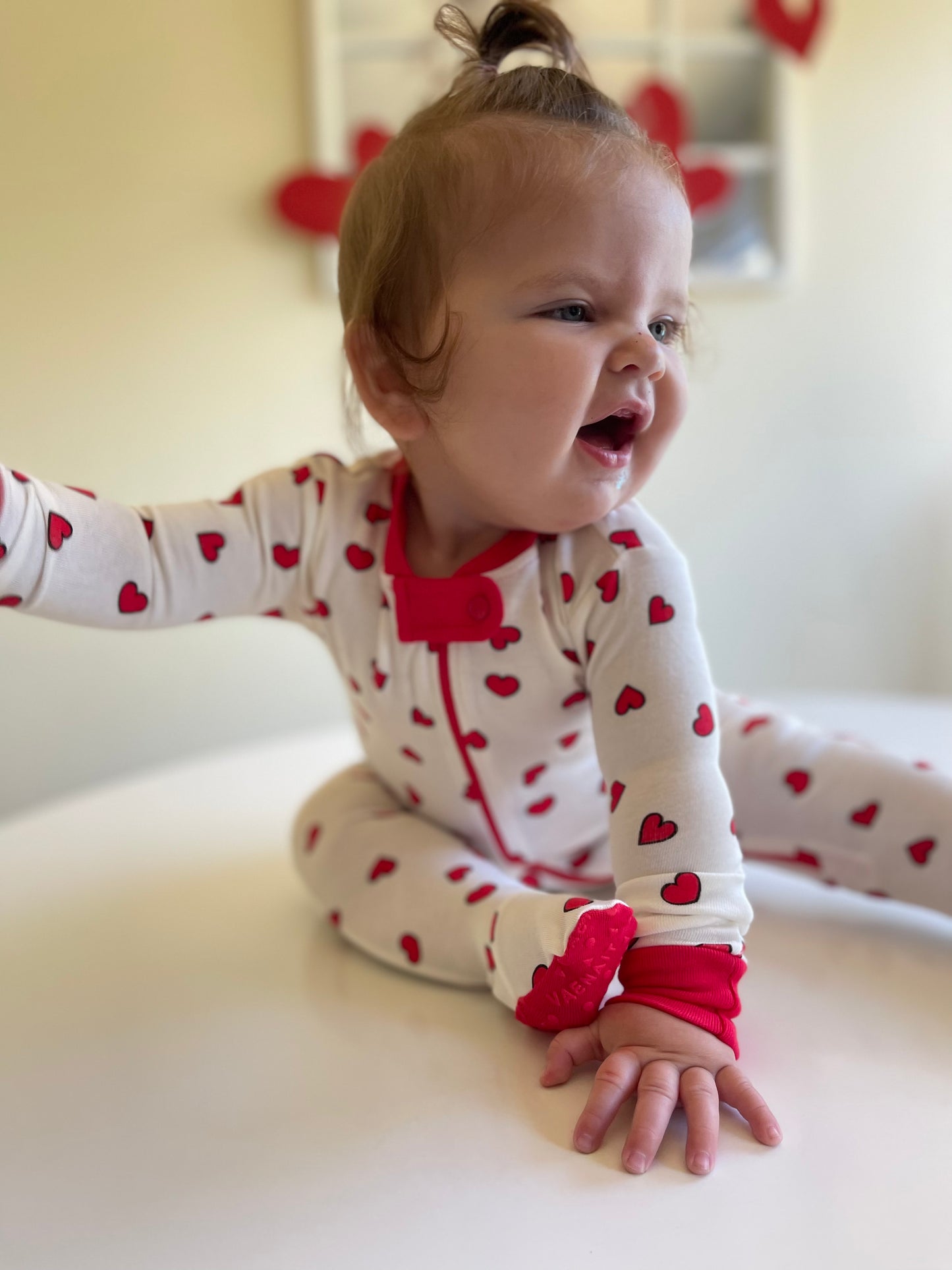 Footie Jammies - Valentine Hearts