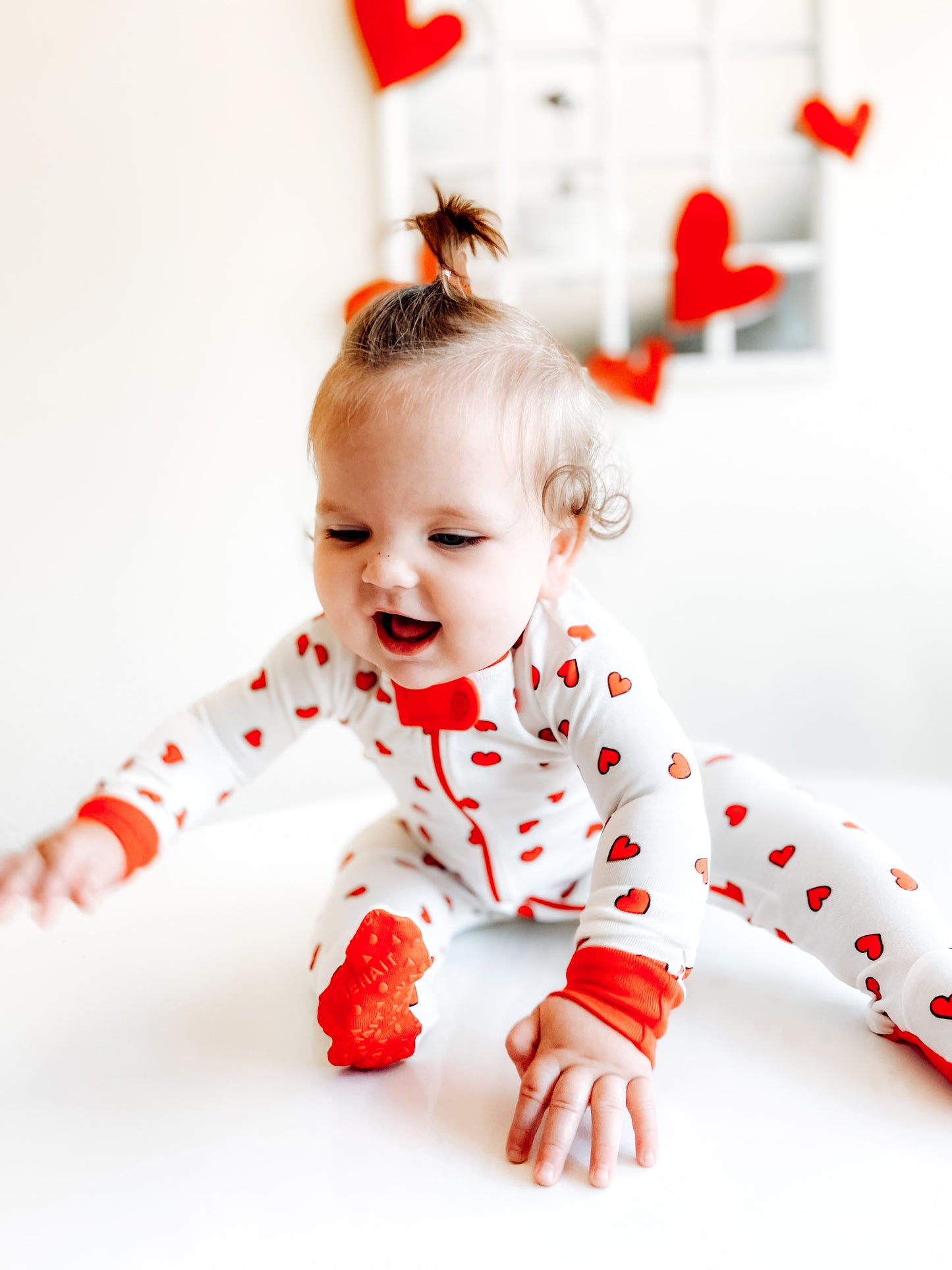 Footie Jammies - Valentine Hearts