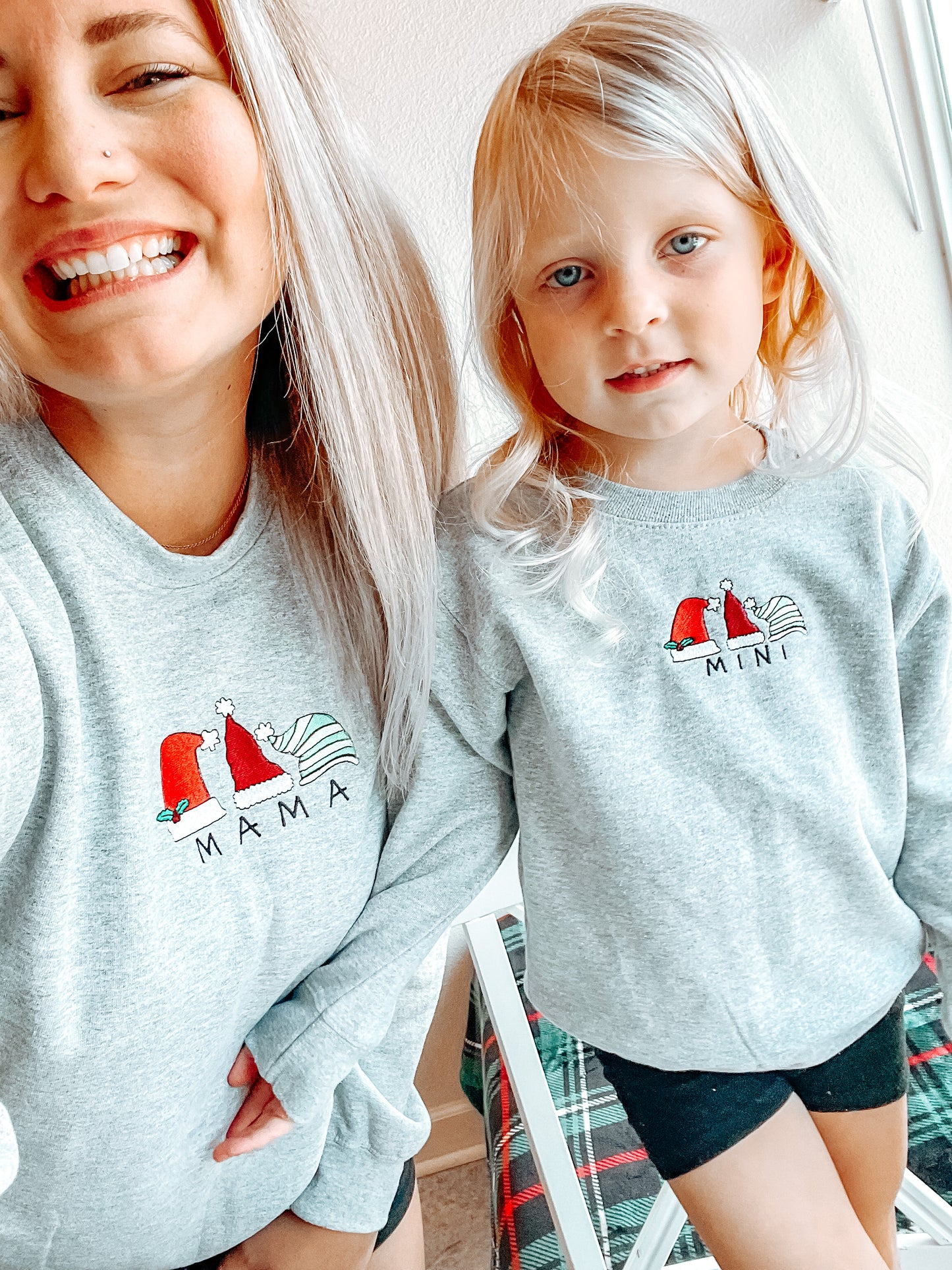 Holiday Hats Sweater Graphic (MAMA & MINI) - MAMA