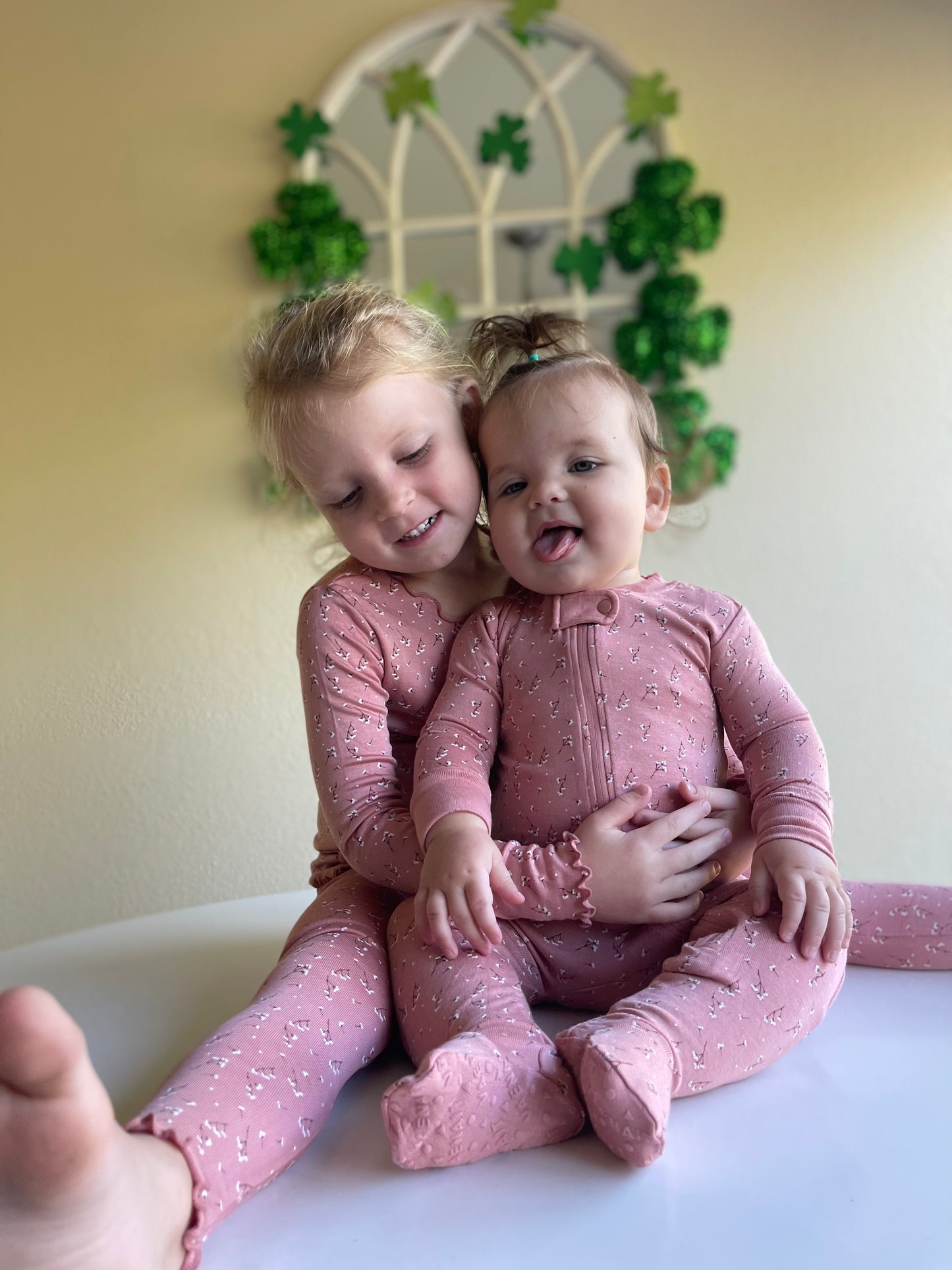 Footie Jammies - Muted Floral