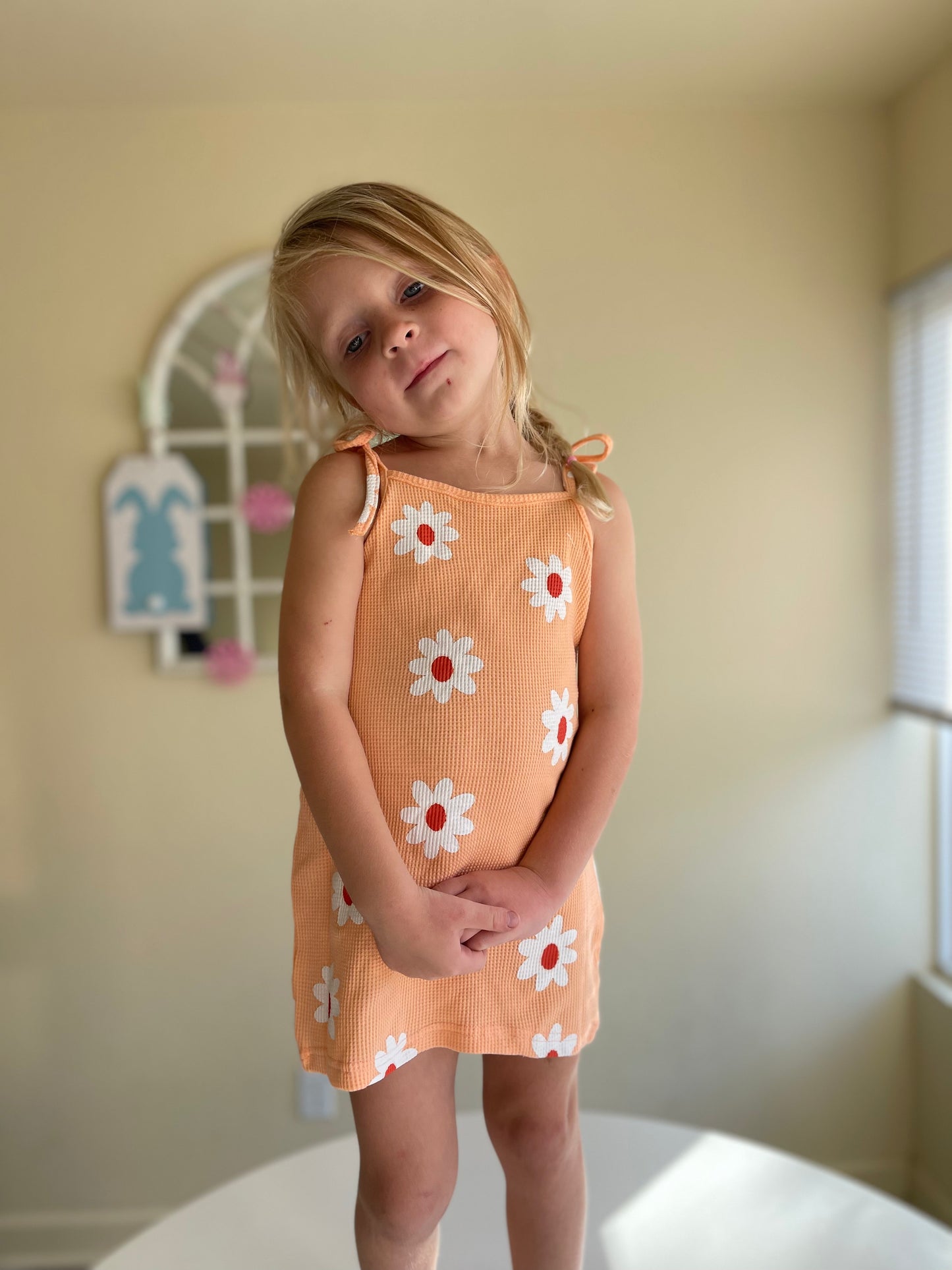 Peachy Floral Dress