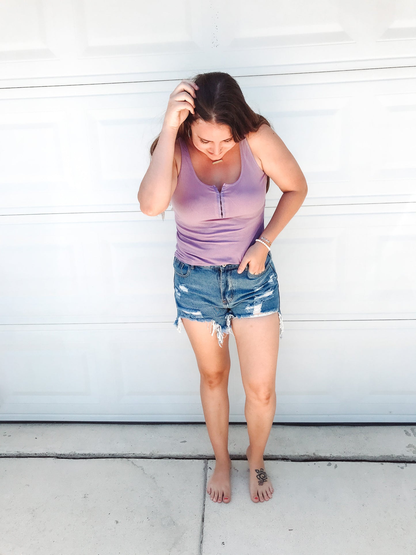 Take Me Away Tank - Lavender