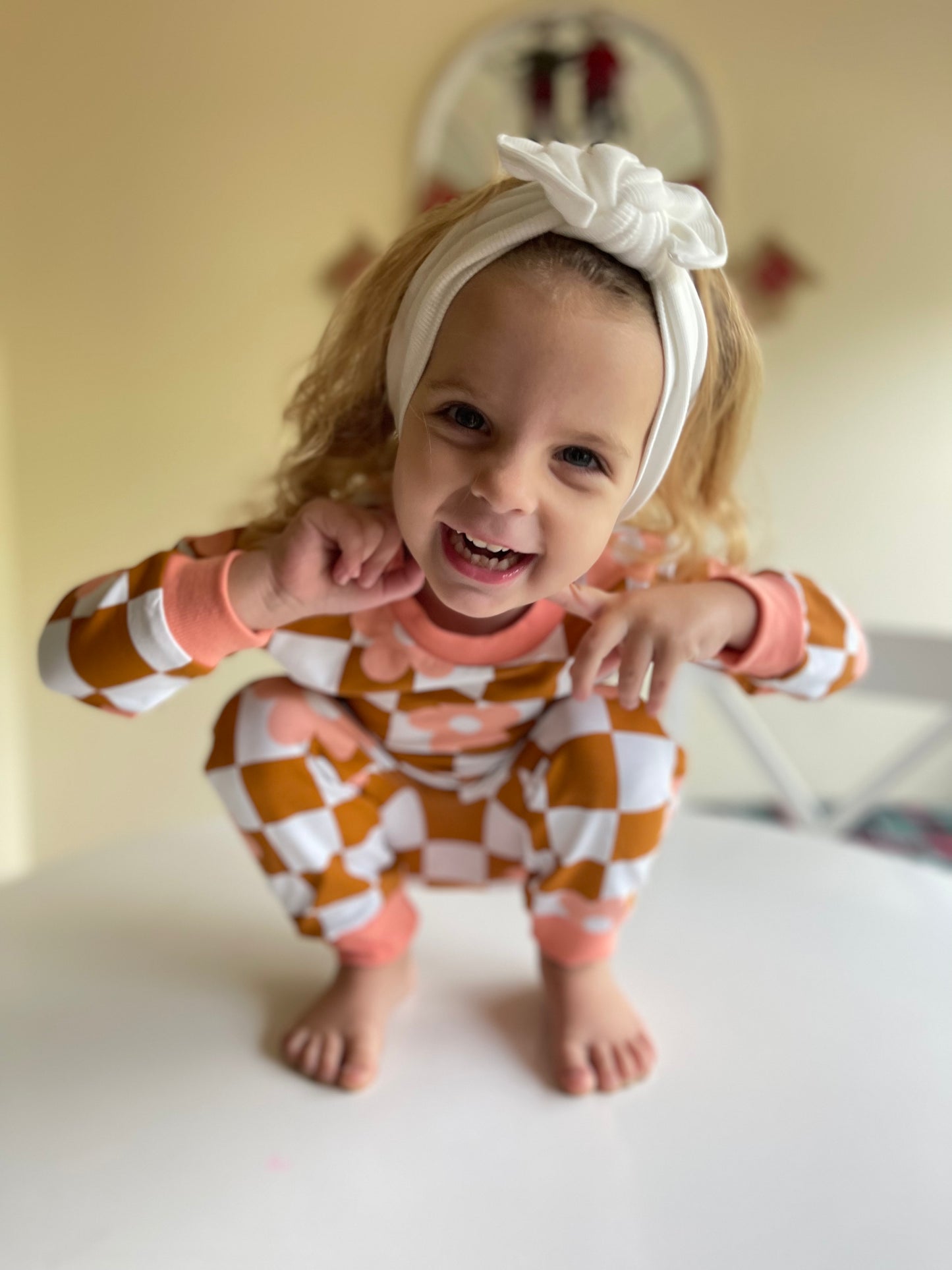 Floral Checkered Set