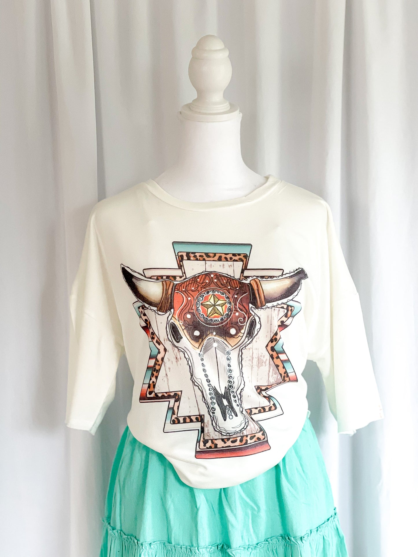 Boho Long Horn Top