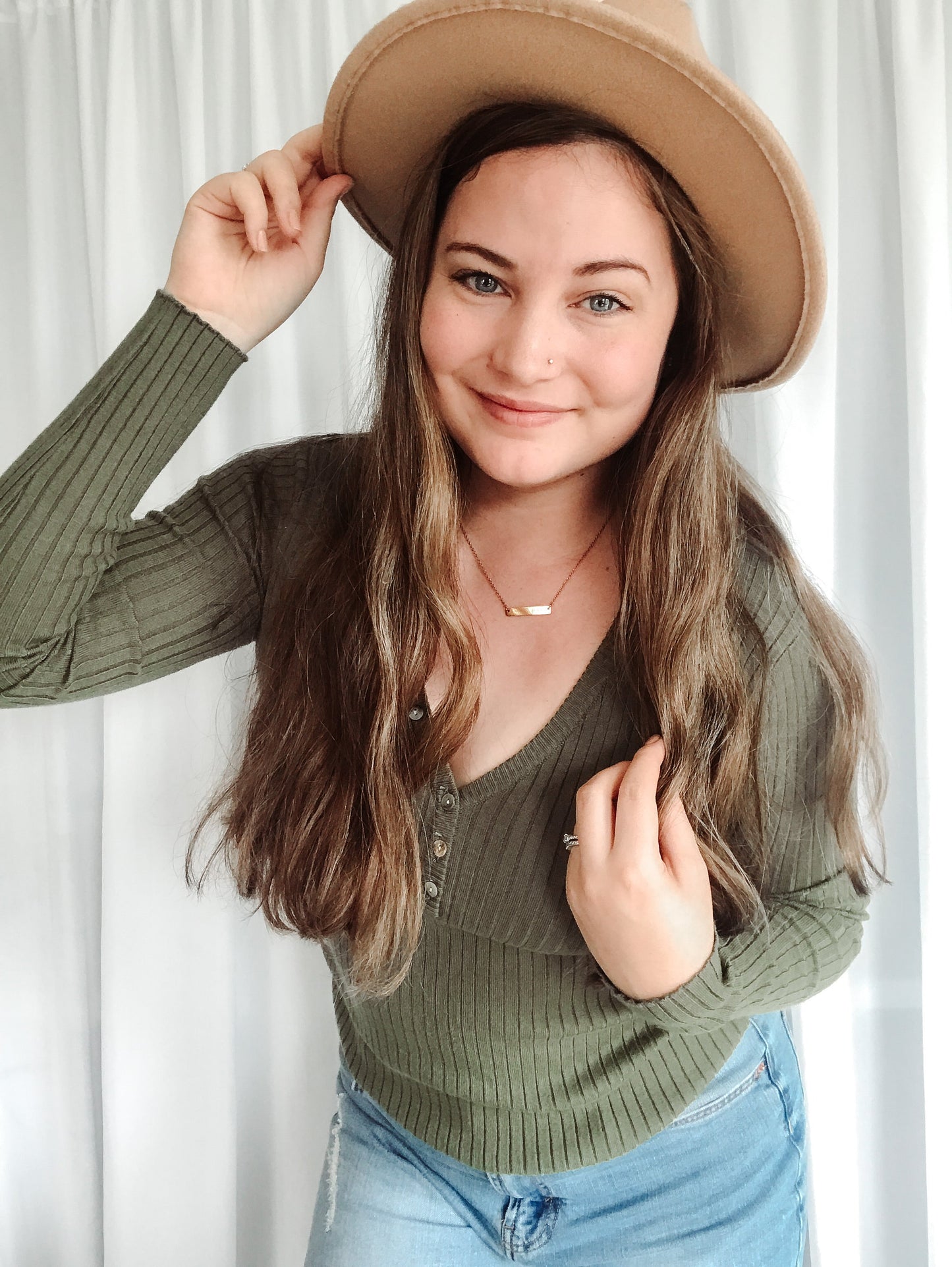 Moss Button Down - MEDIUM ONLY