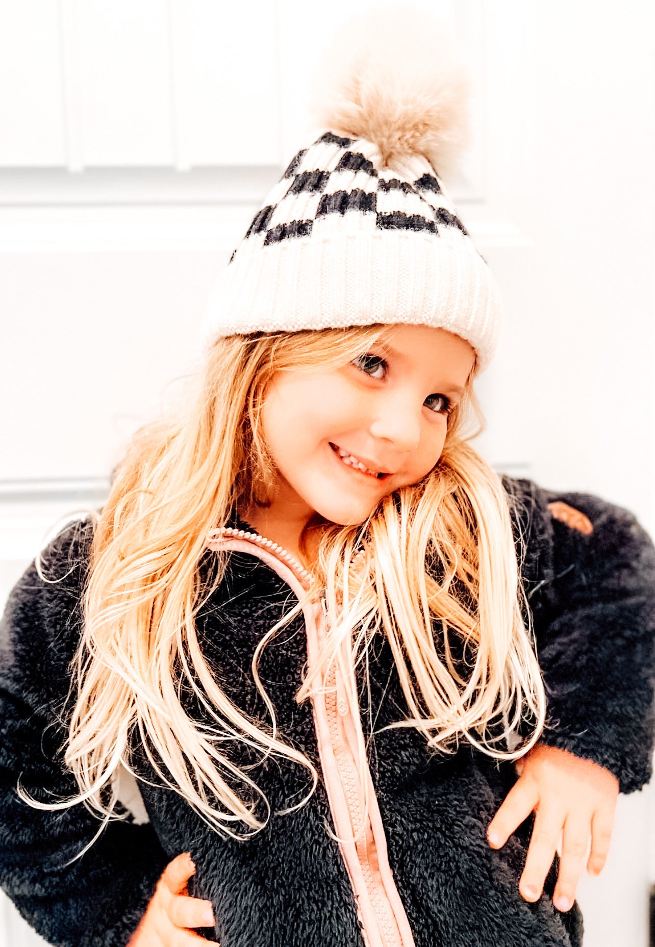 RESTOCK Checkered Pom Beanies - 5 Colors