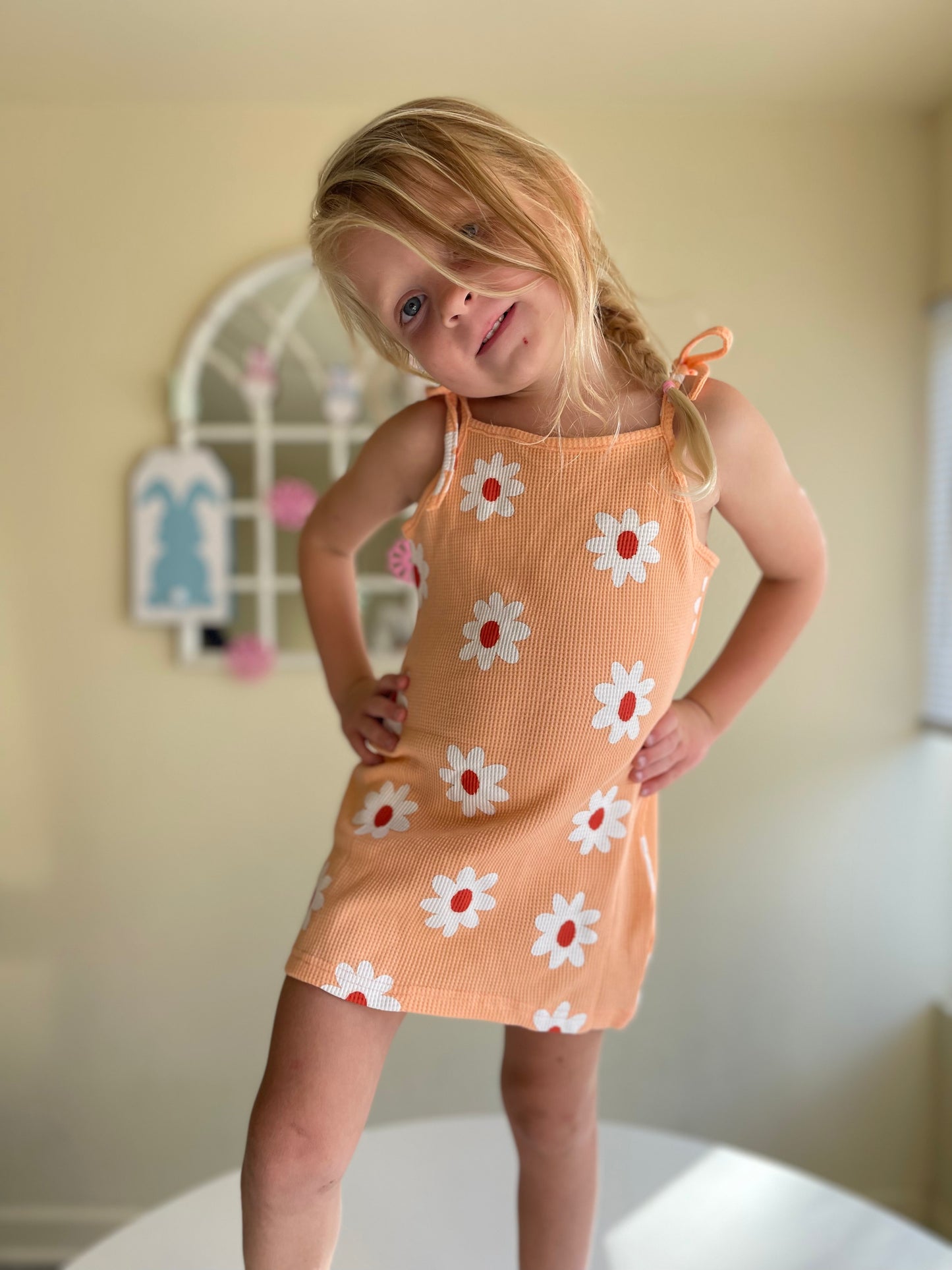 Peachy Floral Dress