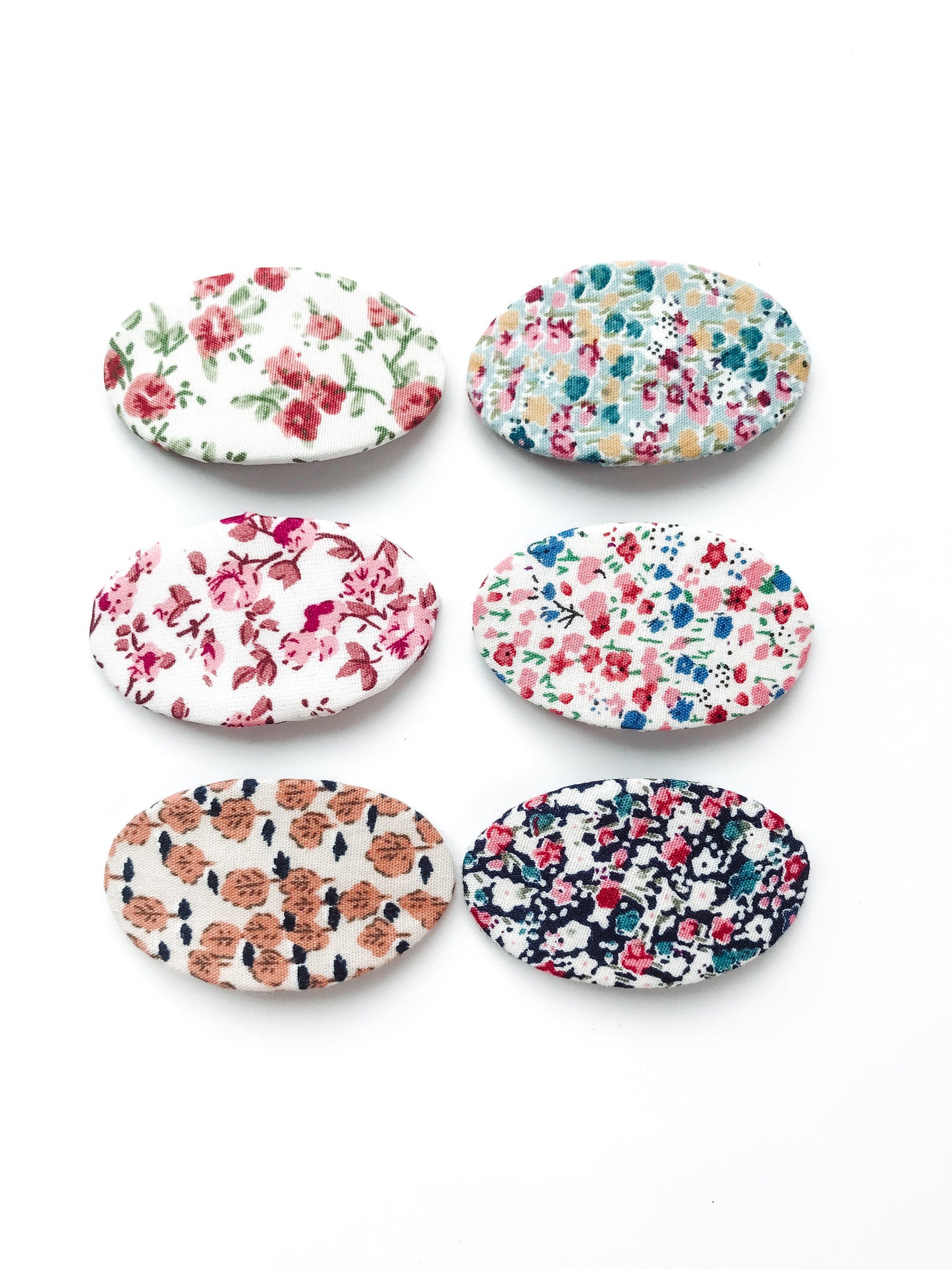 Vintage Floral Clips - 6 Colors
