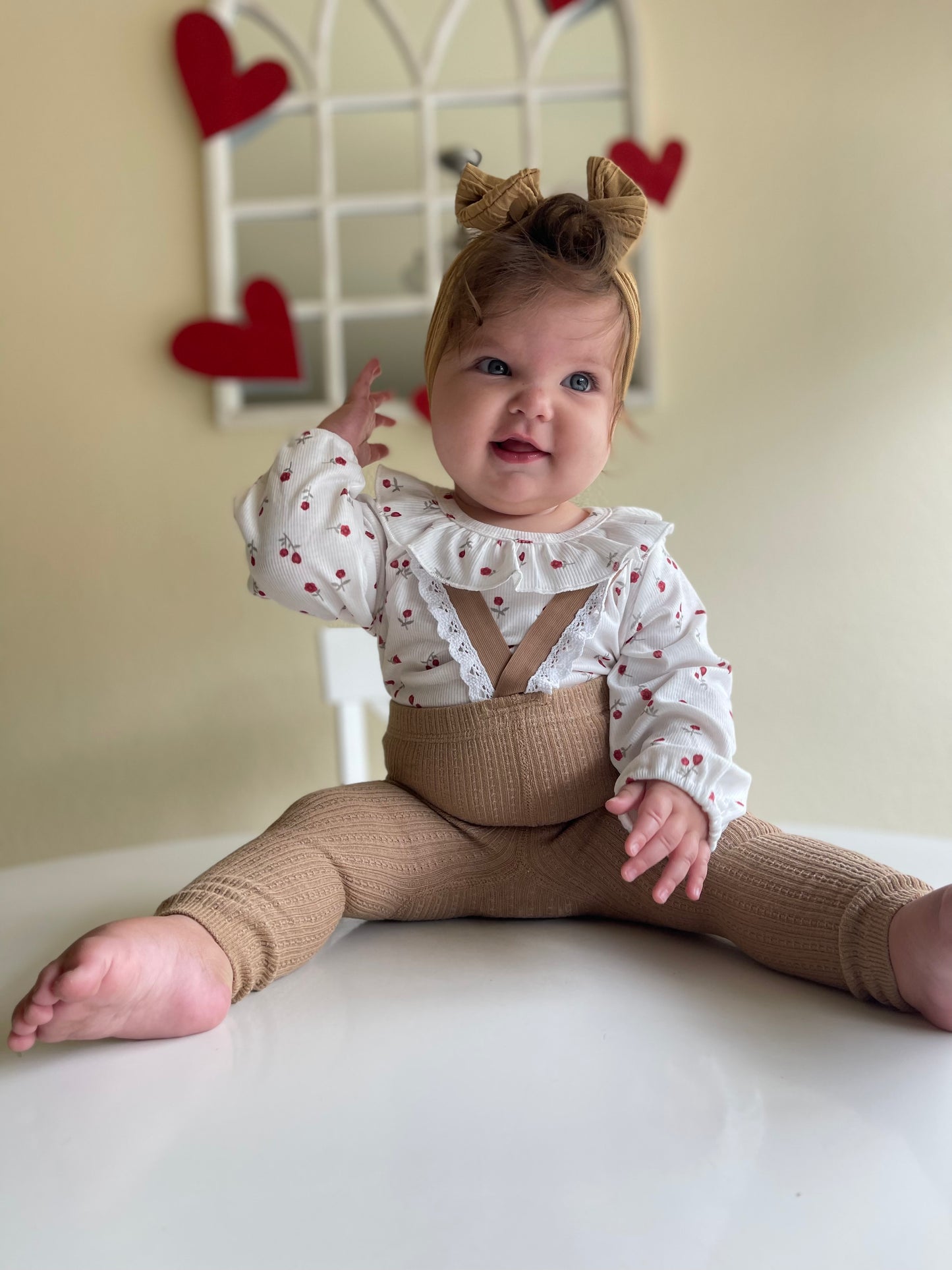 Lil Babe Suspender Tights - Khaki