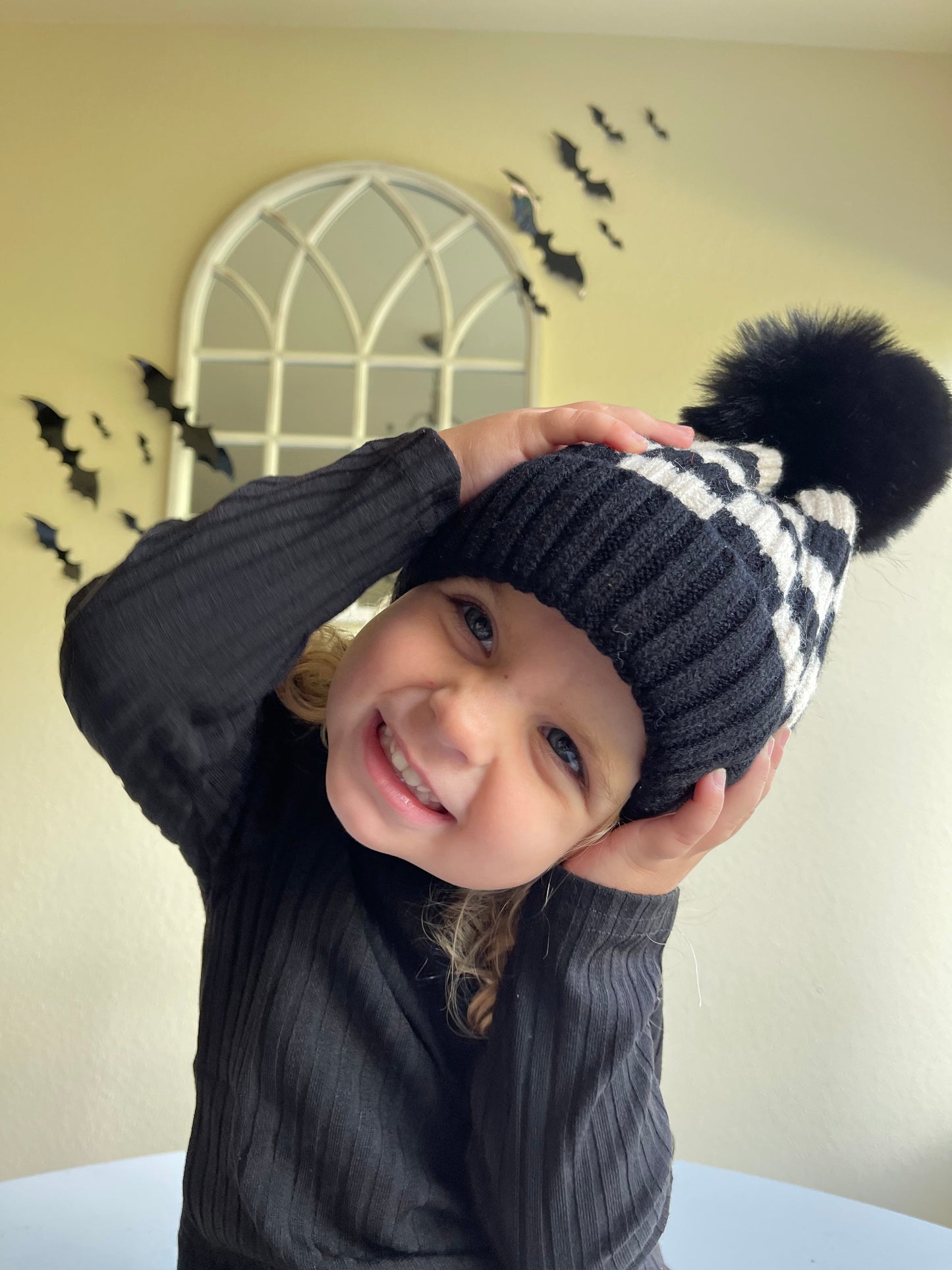 RESTOCK Checkered Pom Beanies - 5 Colors
