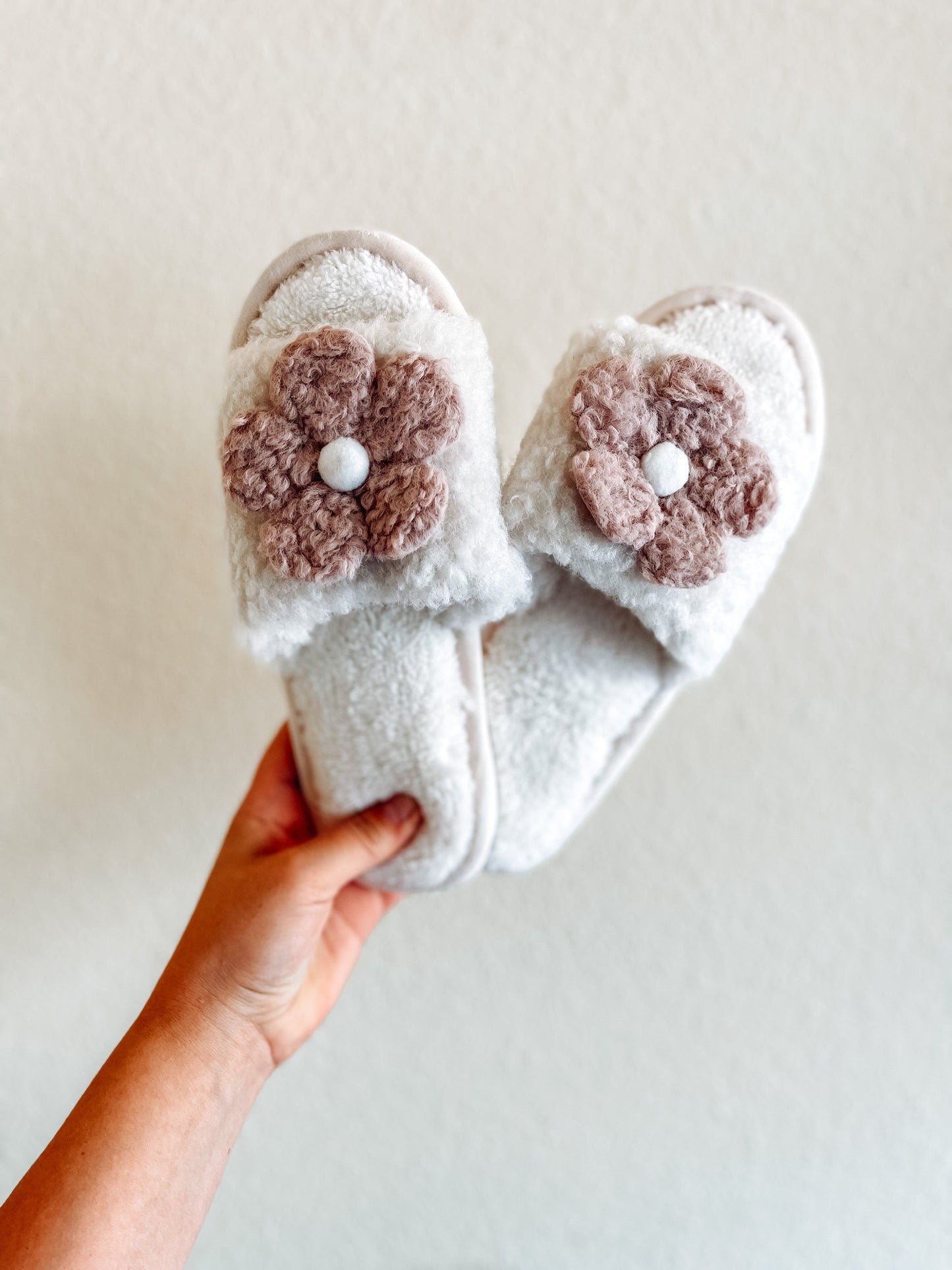 Floral Slippers -LARGE ONLY