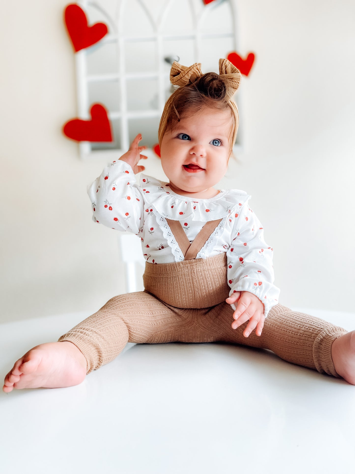 Lil Babe Suspender Tights - Khaki