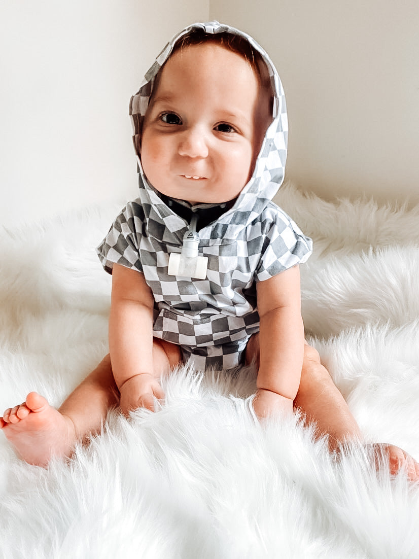 CHECK me out Romper - Grey