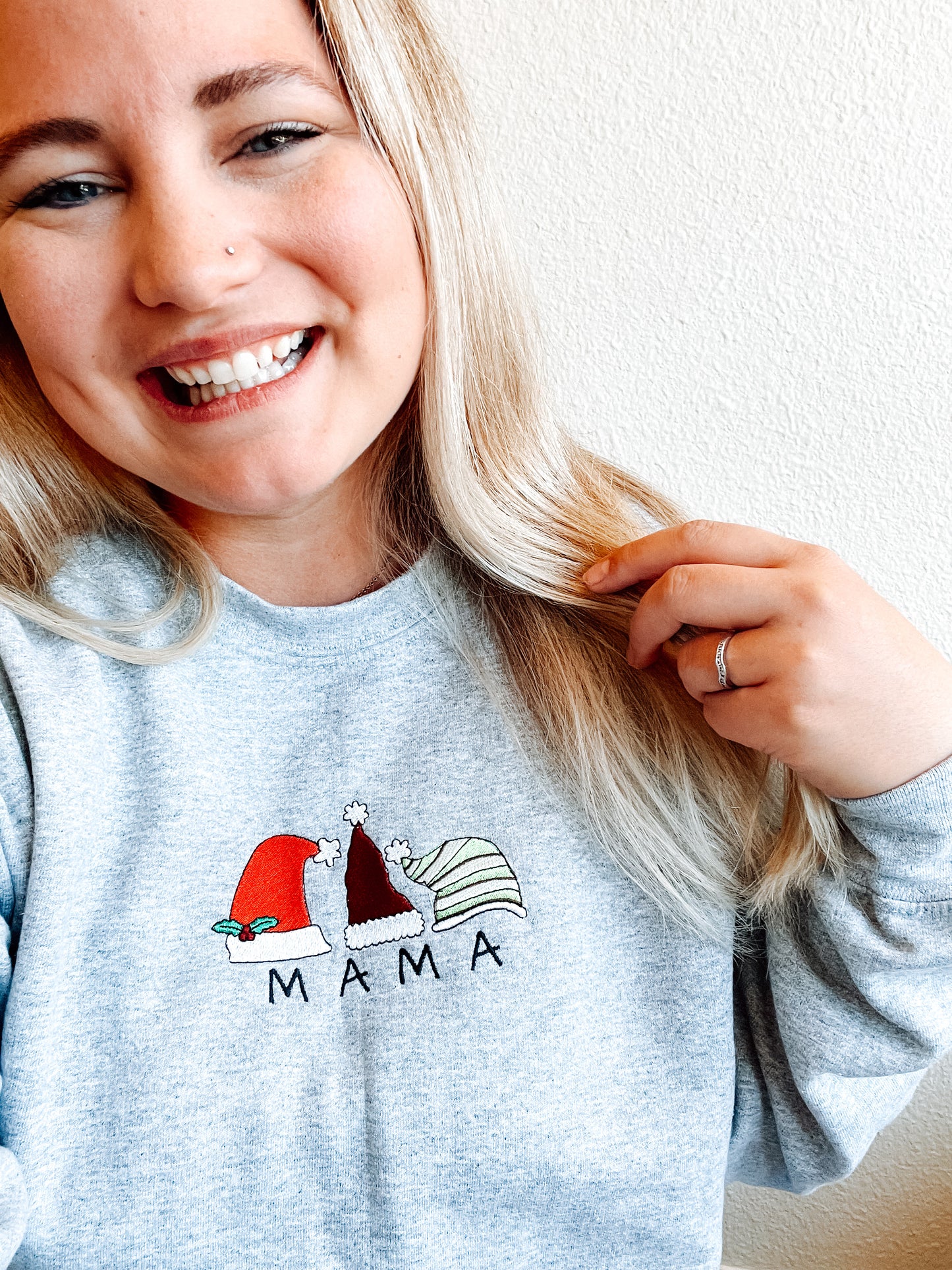 Holiday Hats Sweater Graphic (MAMA & MINI) - MAMA