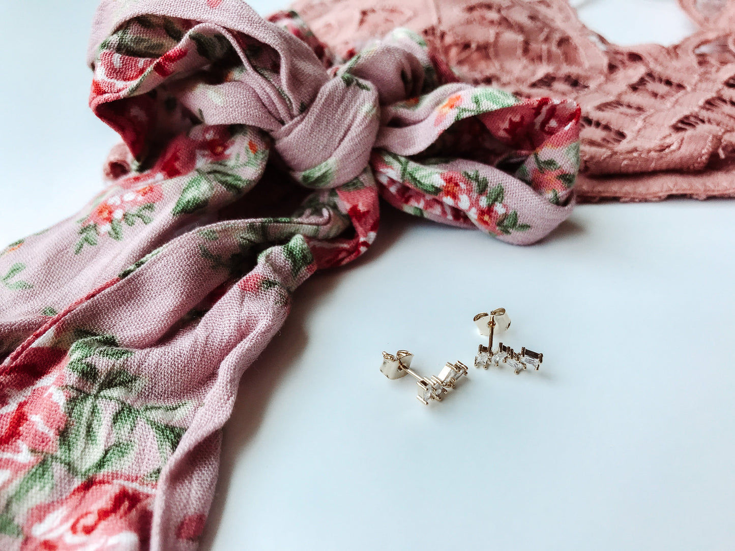 Floral Scrunchee Scarves - 2 Colors
