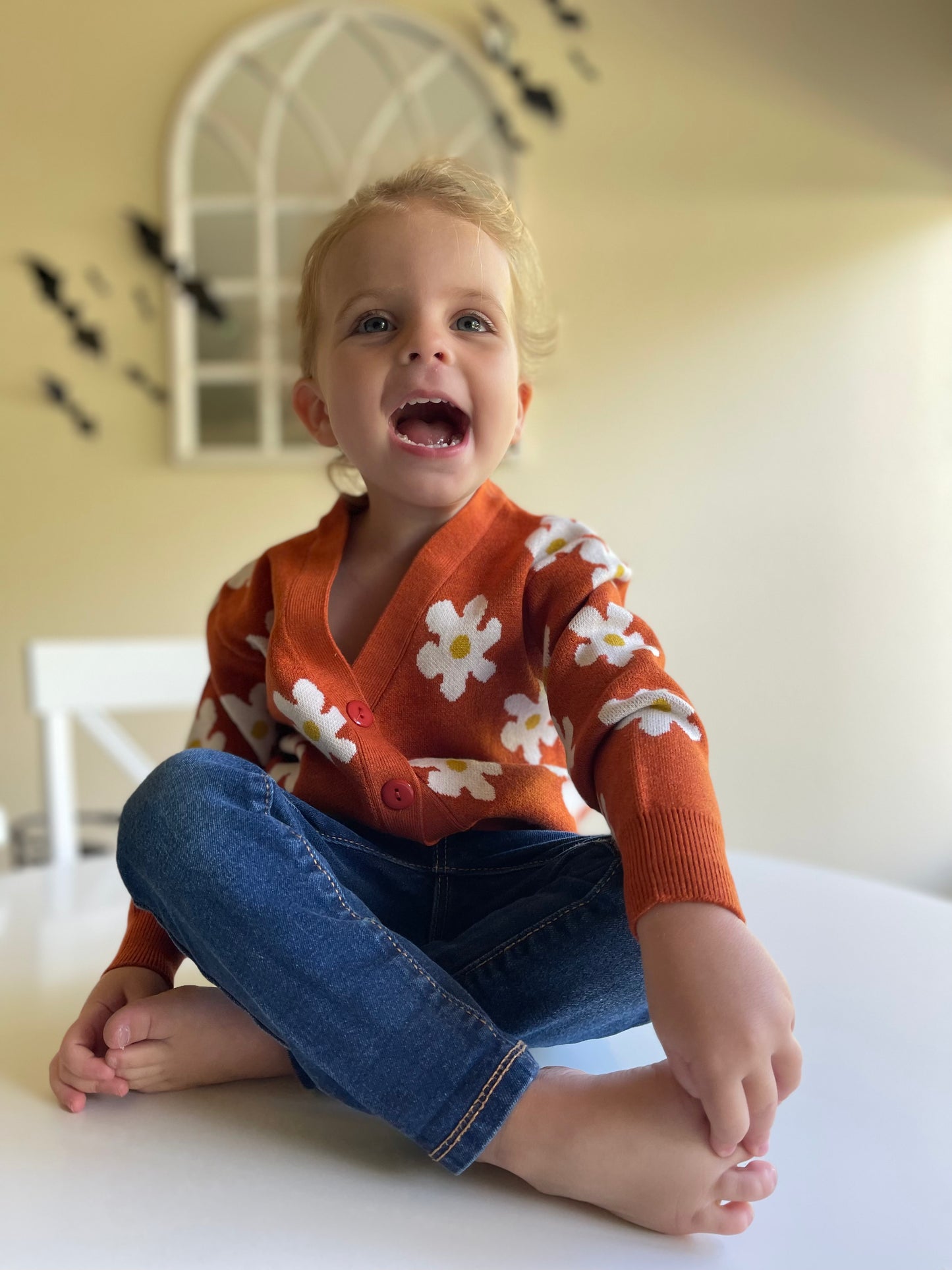 70’s Floral Cardigan