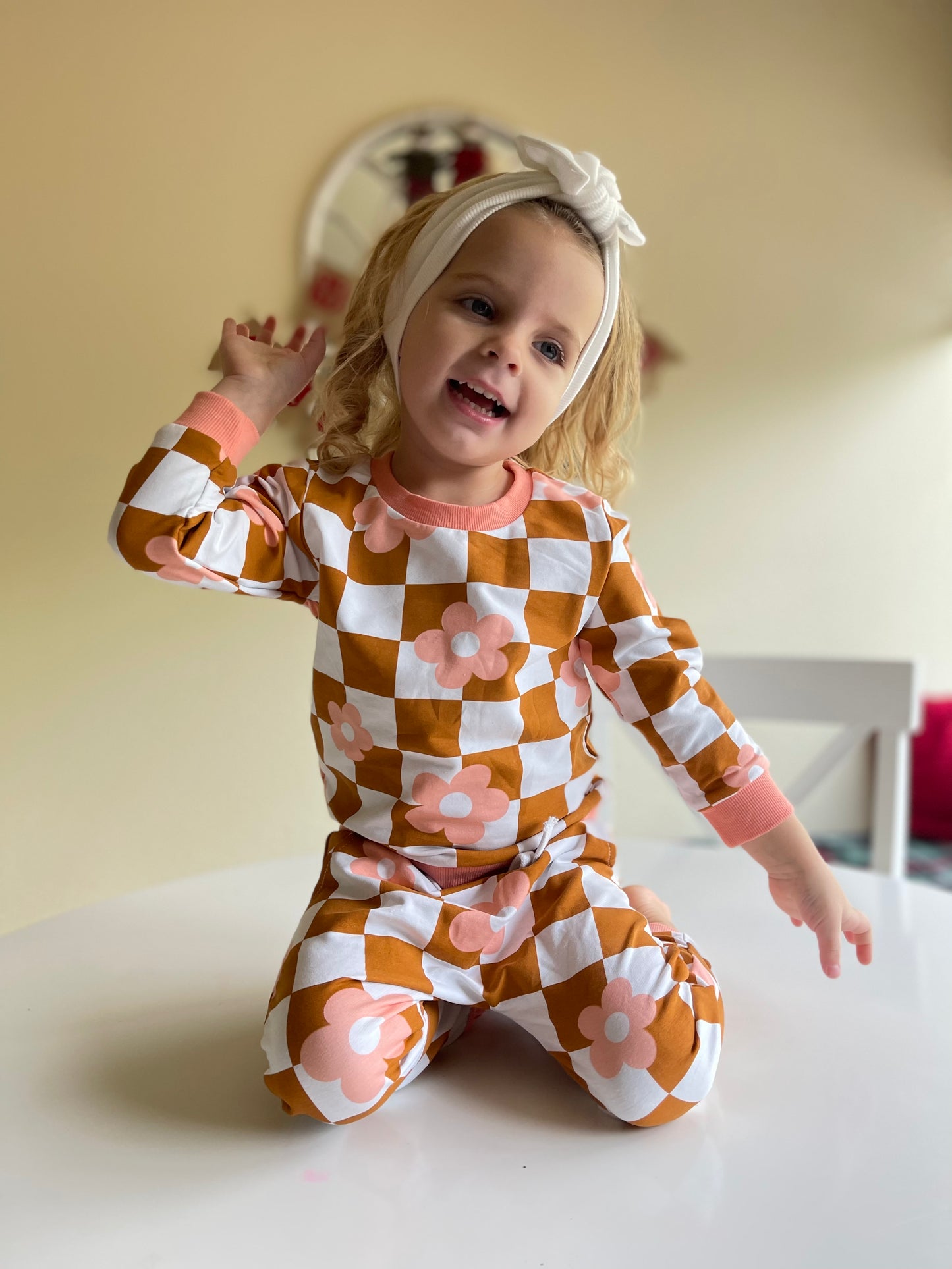 Floral Checkered Set