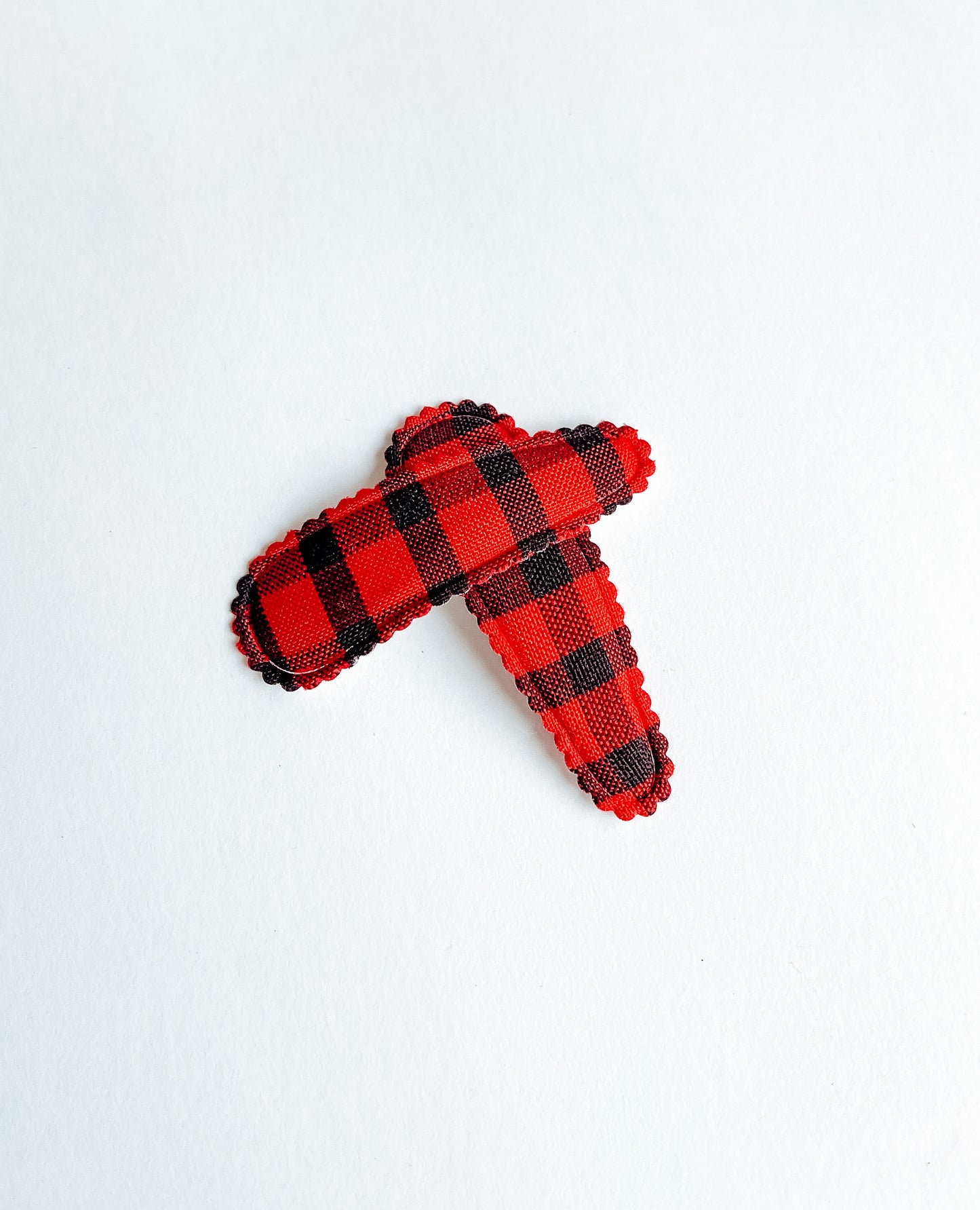 Buffalo Plaid Clip Set - 2 Colors