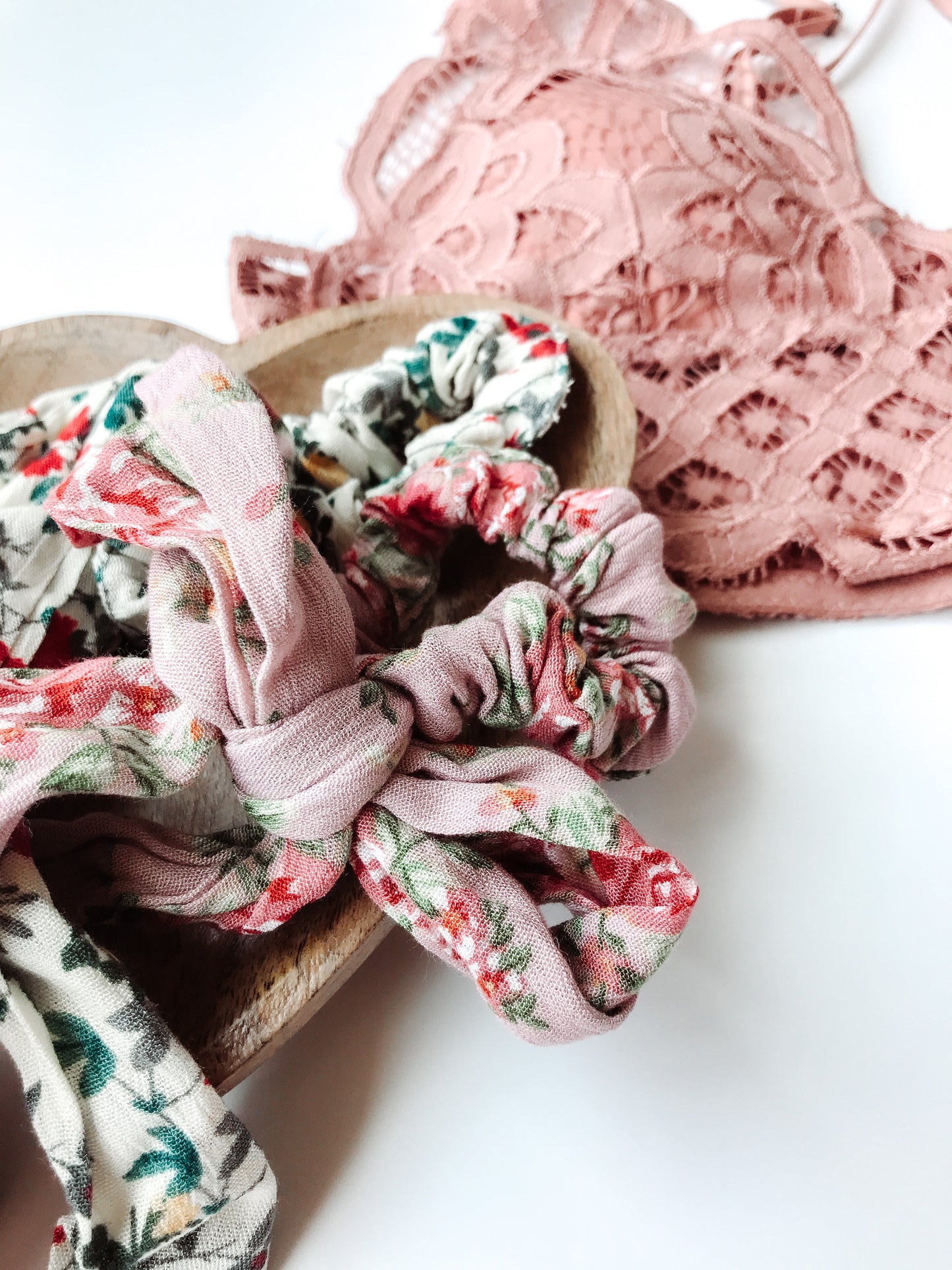 Floral Scrunchee Scarves - 2 Colors