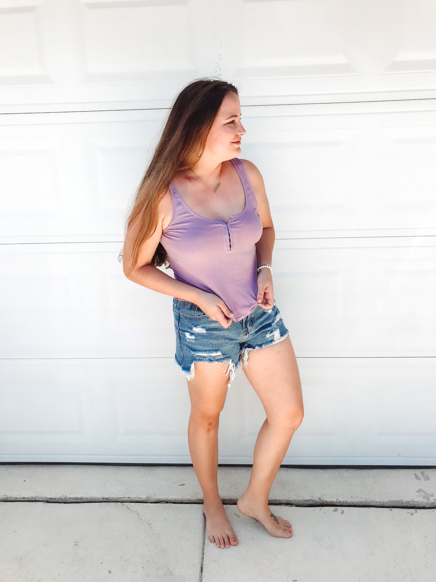 Take Me Away Tank - Lavender