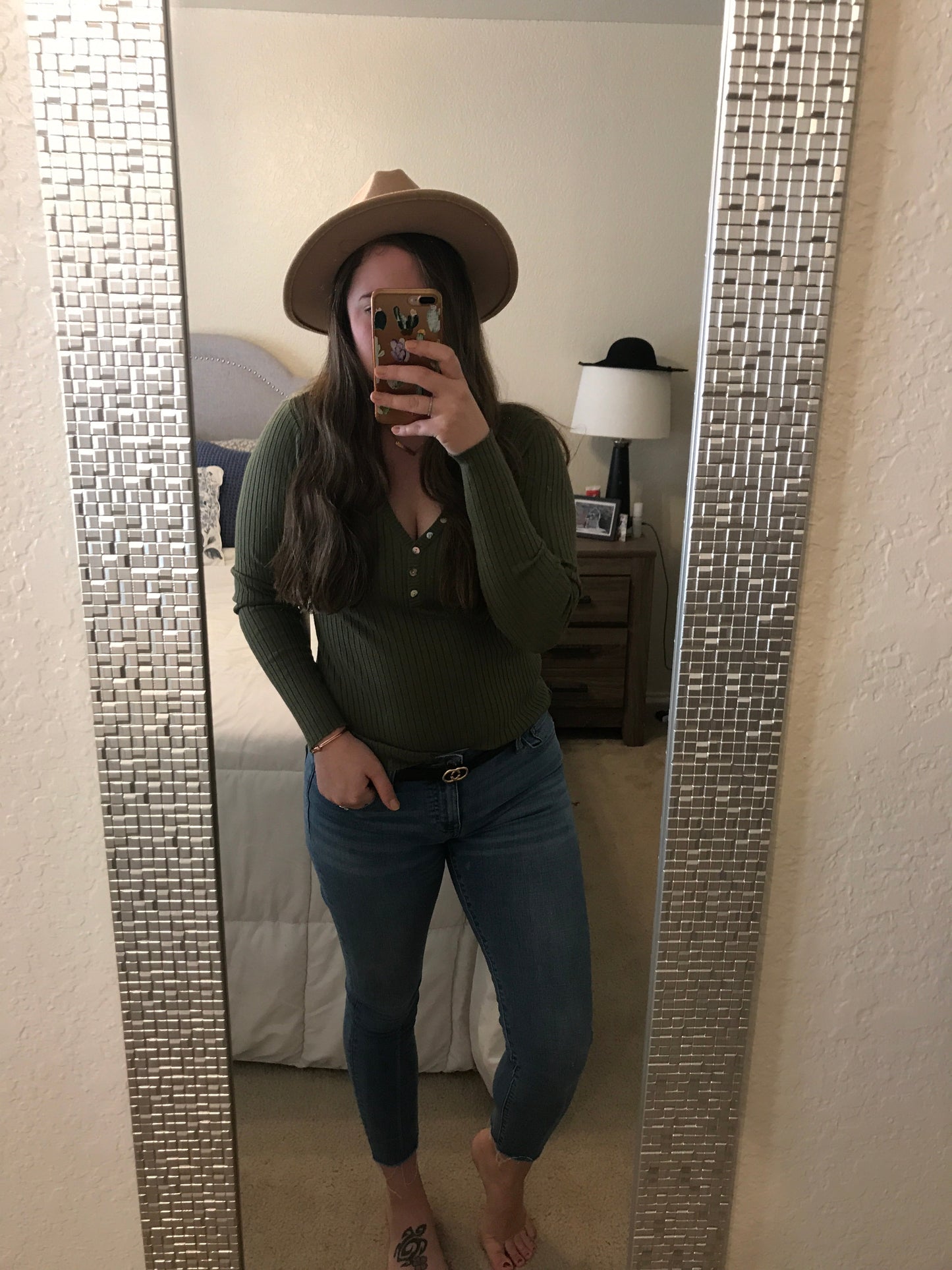 Moss Button Down - MEDIUM ONLY