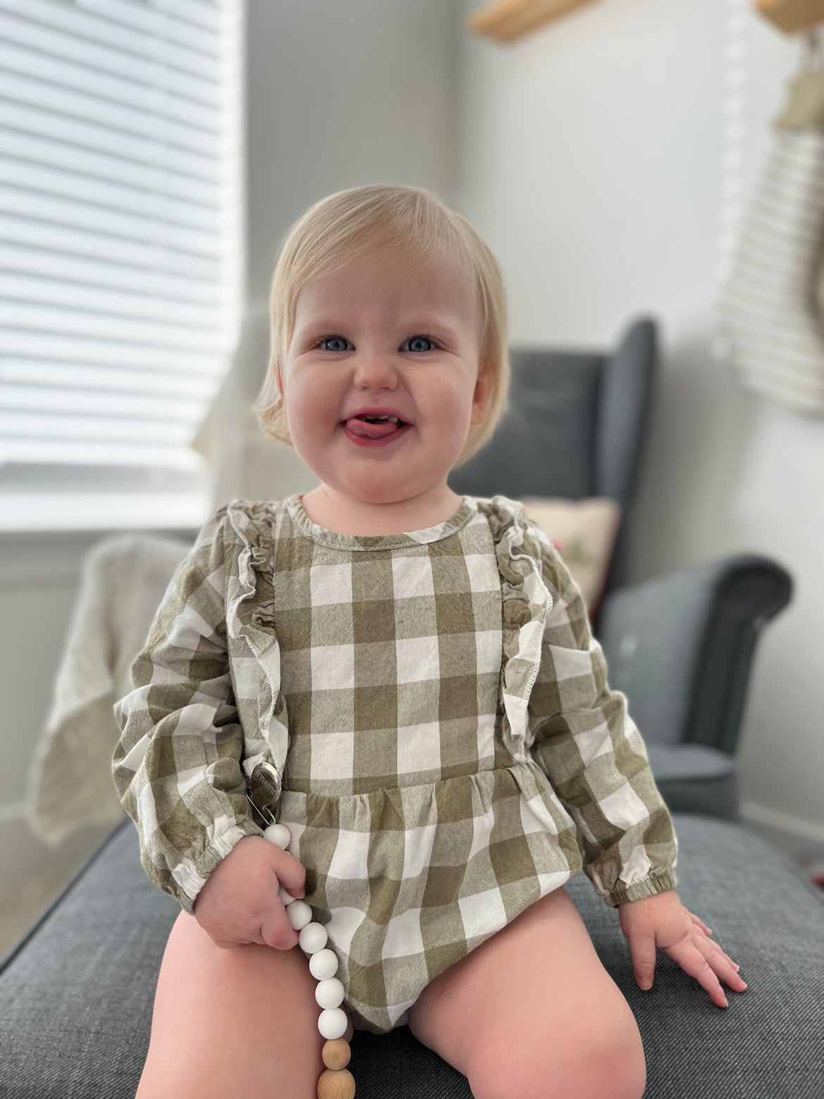 Garden Plaid Romper