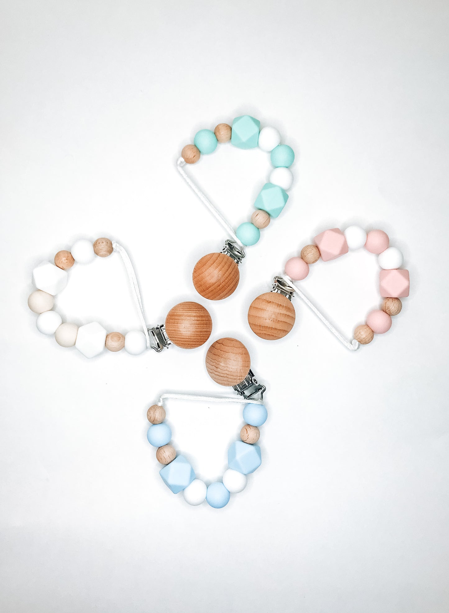 Silicone Paci Clips - 7 Colors