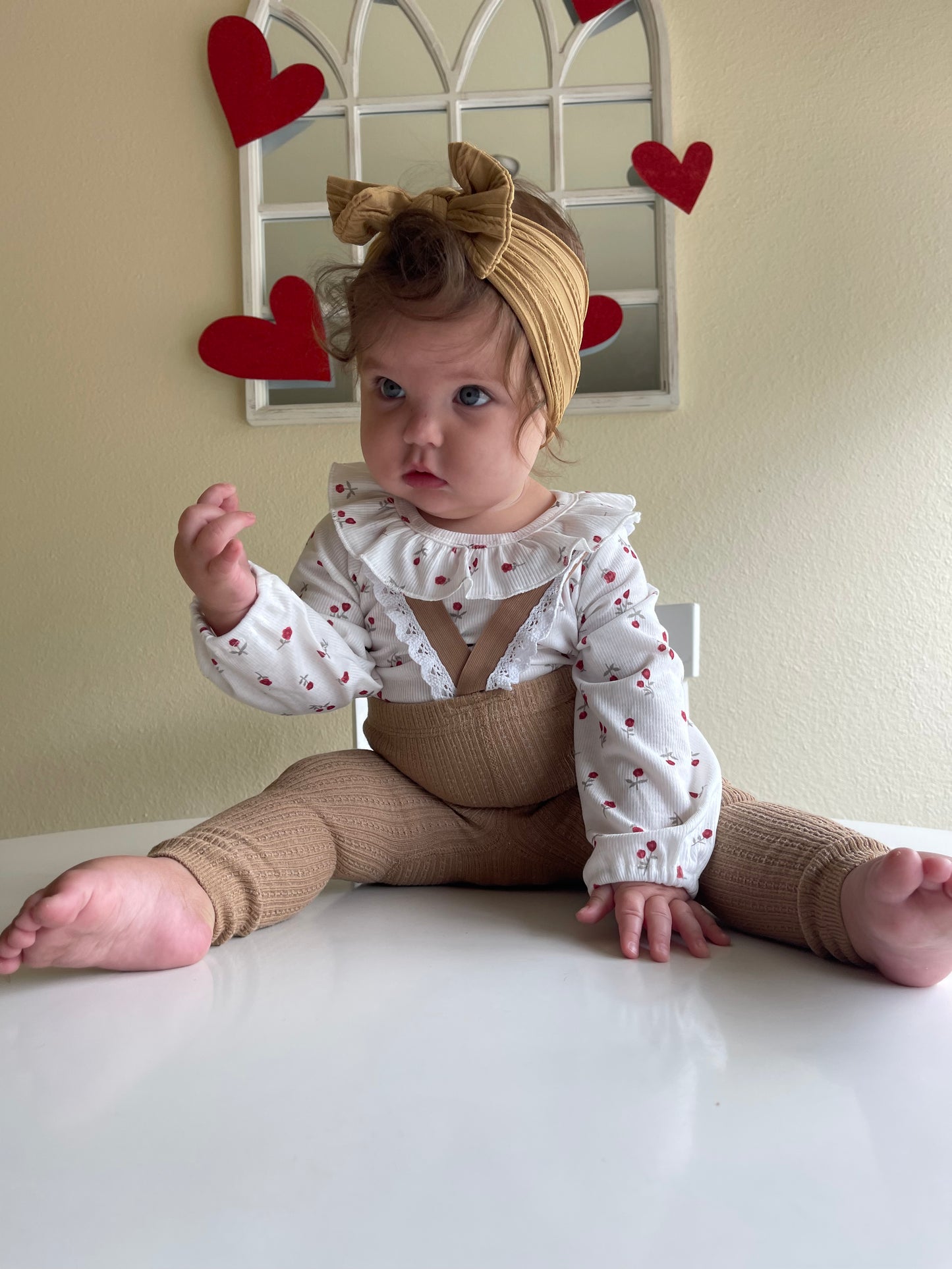 Lil Babe Suspender Tights - Khaki